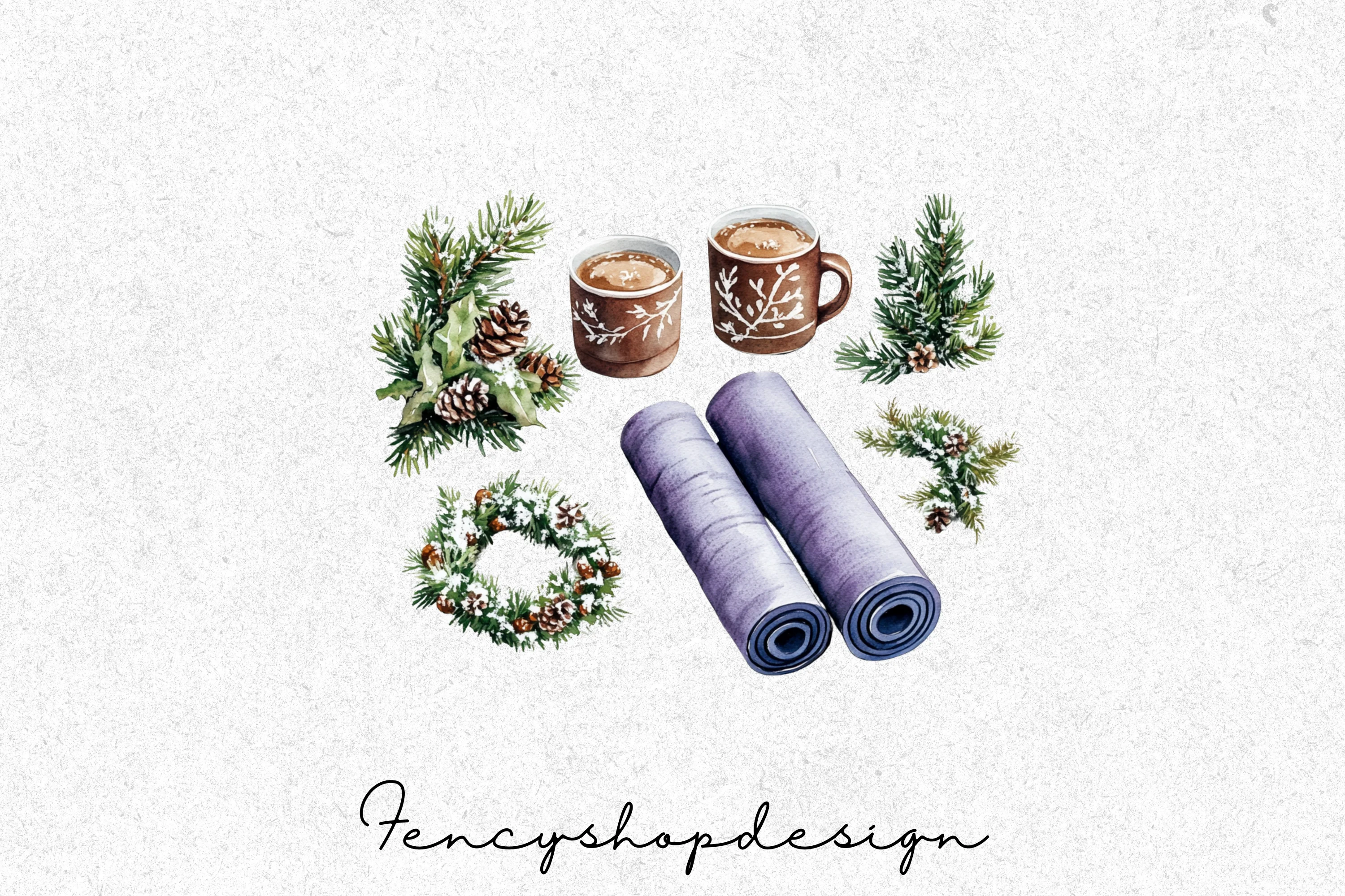 Santa and Christmas Decor Clipart Bundle - Image 4