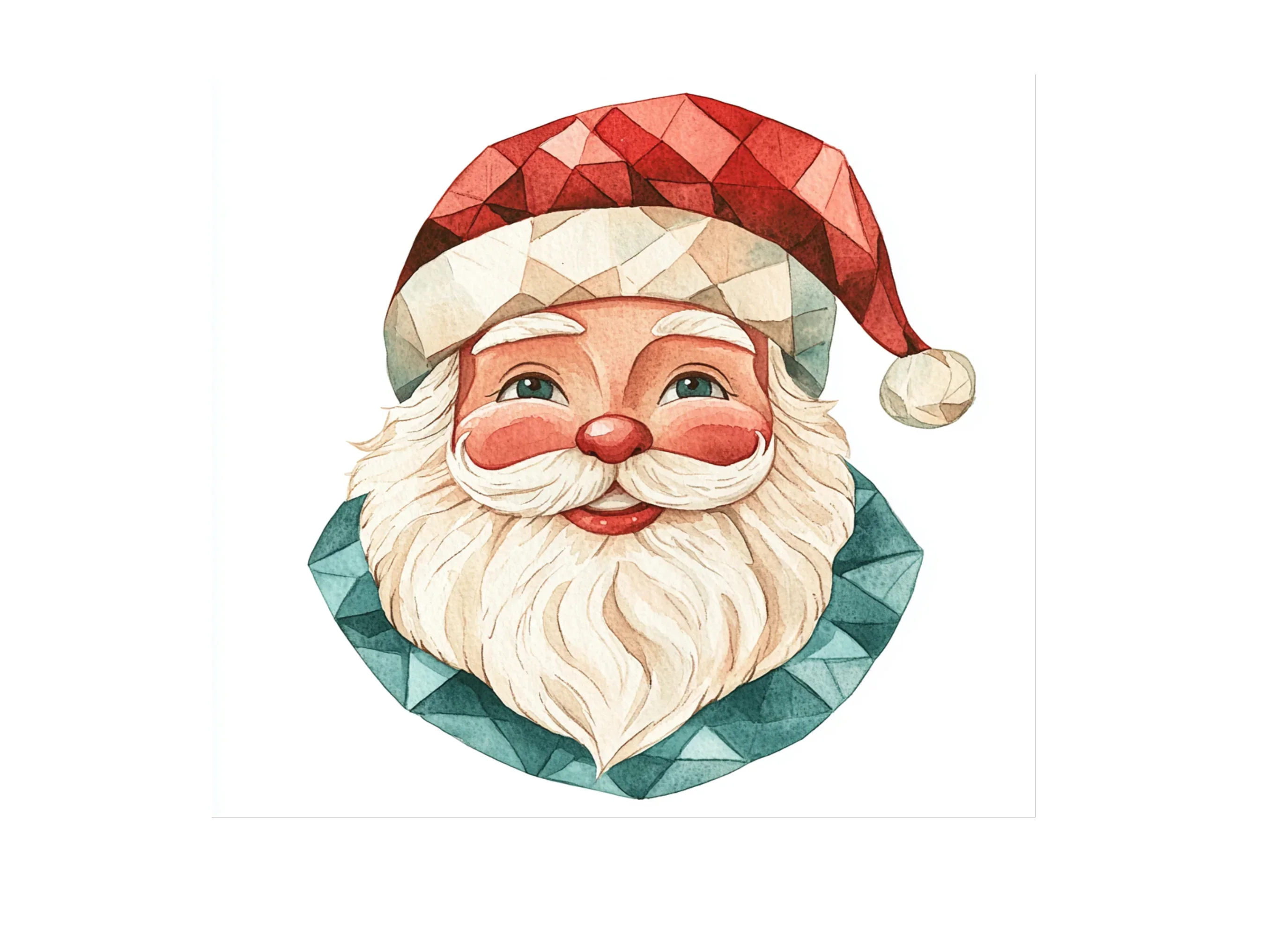 Santa Claus Faces Clipart Bundle - Image 3