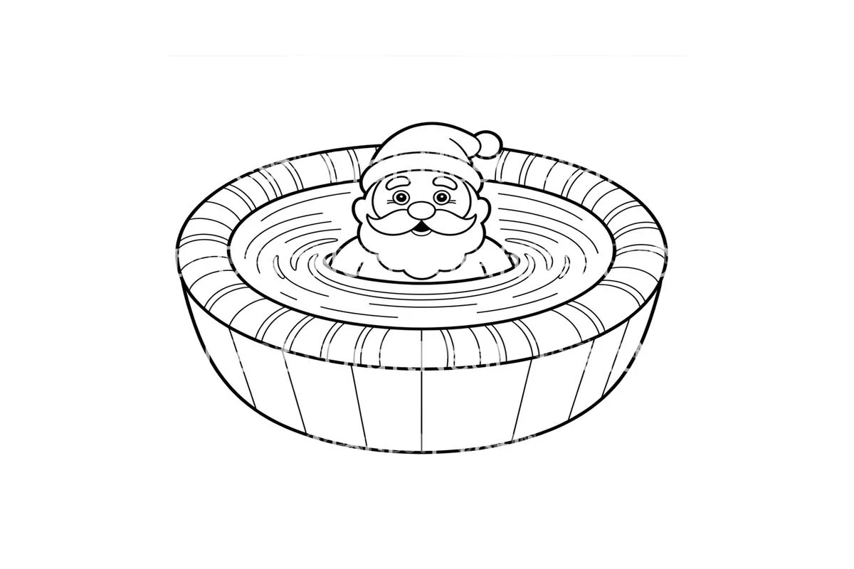 Santa Claus Hot Tub Coloring Books - Image 4