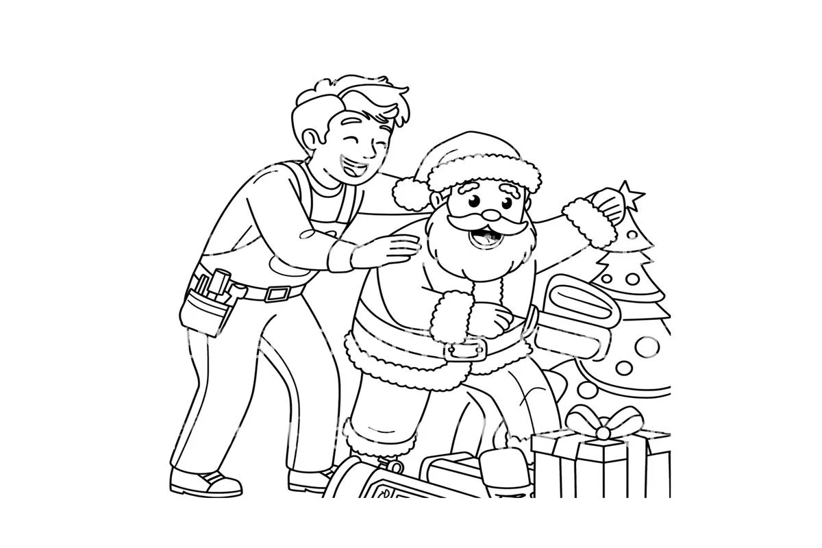 Santa's Workshop Magic Coloring Books - Image 3