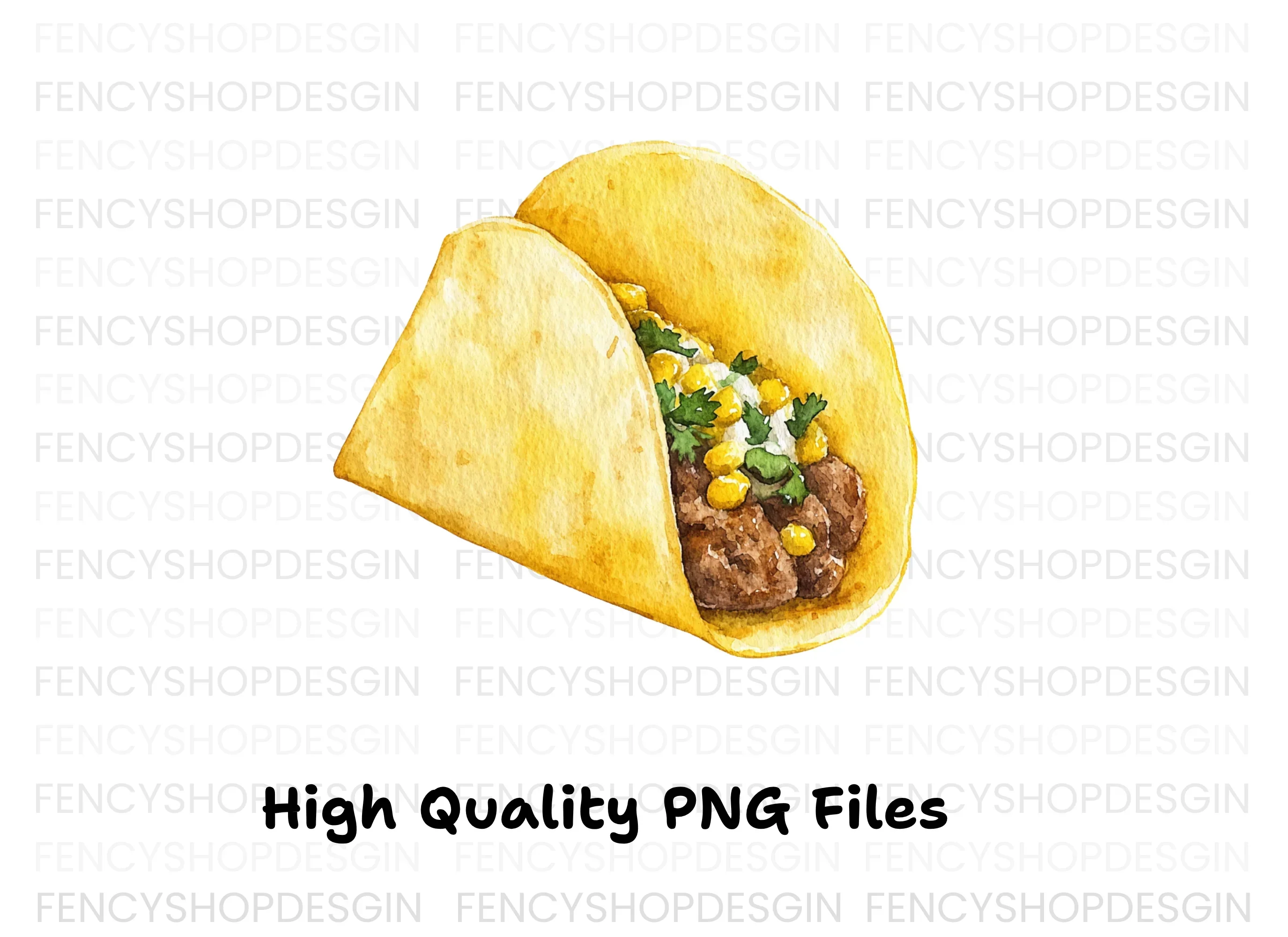 Savory Beef and Corn Tacos Clipart Bundle - Image 3