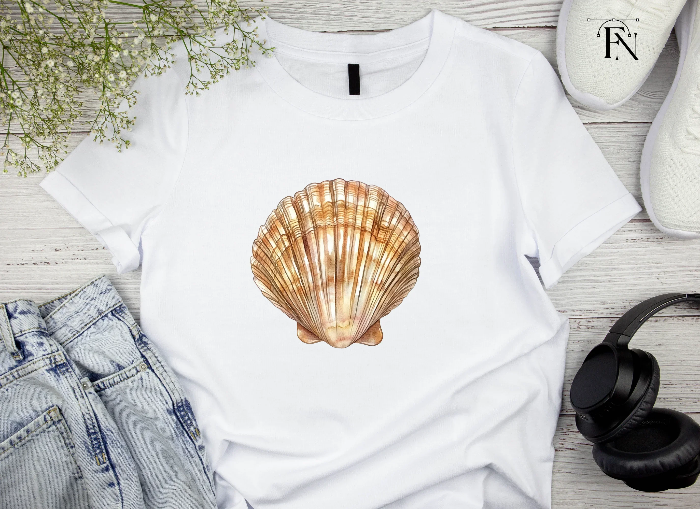 Scallop Shells Clipart Bundle - Image 4