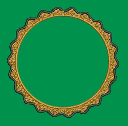 Scalloped Decorative Border Embroidery Design