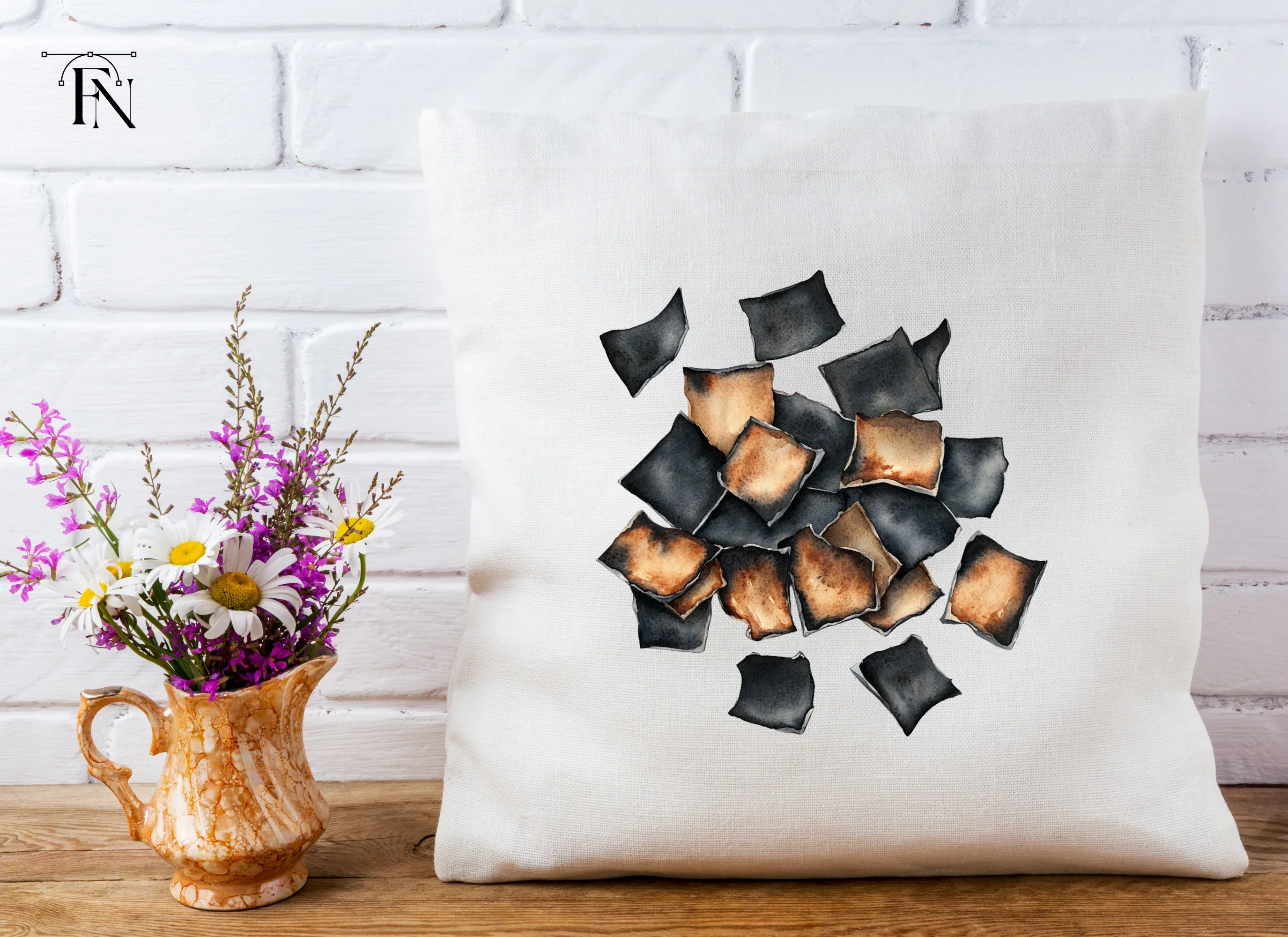 Scattered Burnt Pieces Clipart Bundle - Image 5