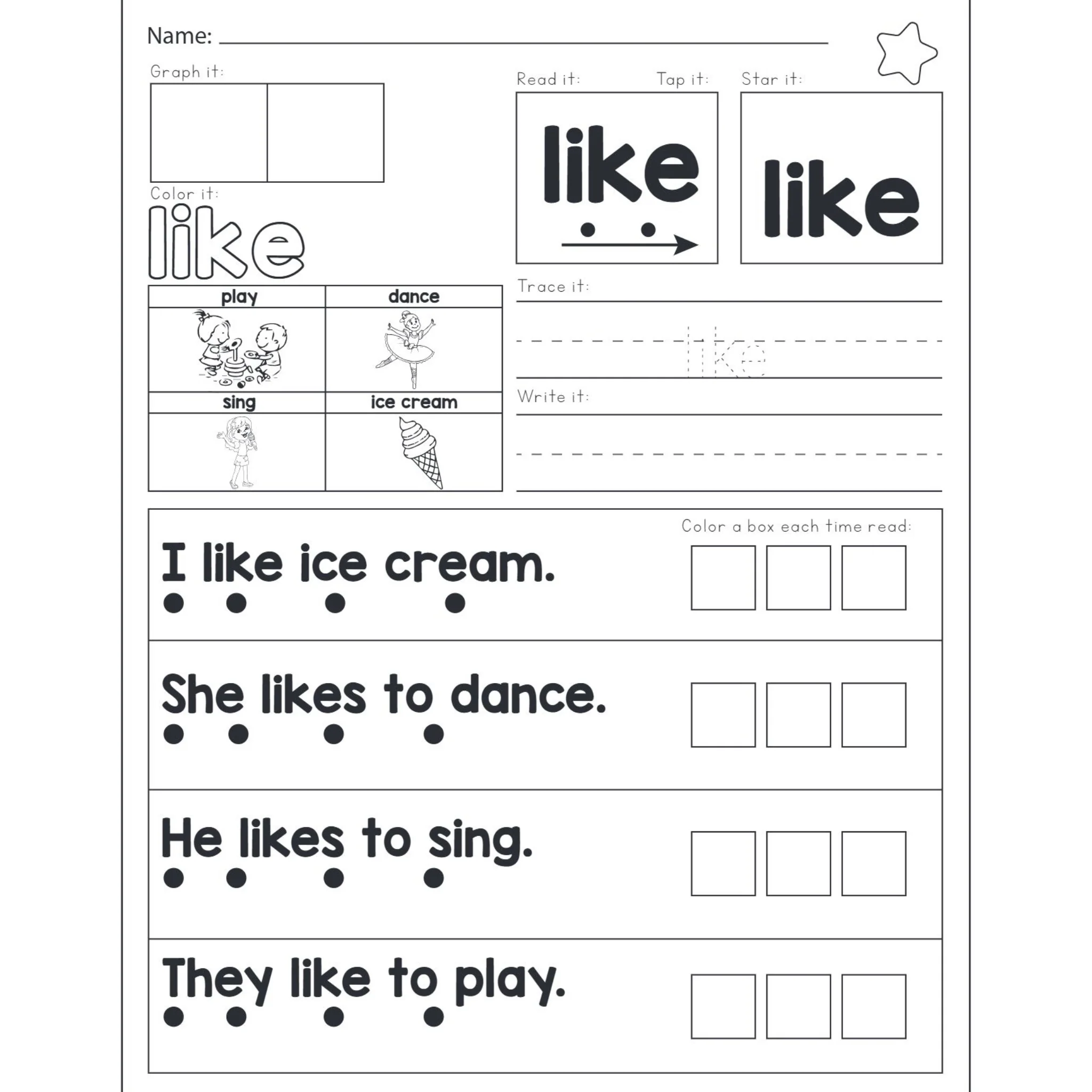 Science of Reading Sight Words Fluency Worksheets - Image 2
