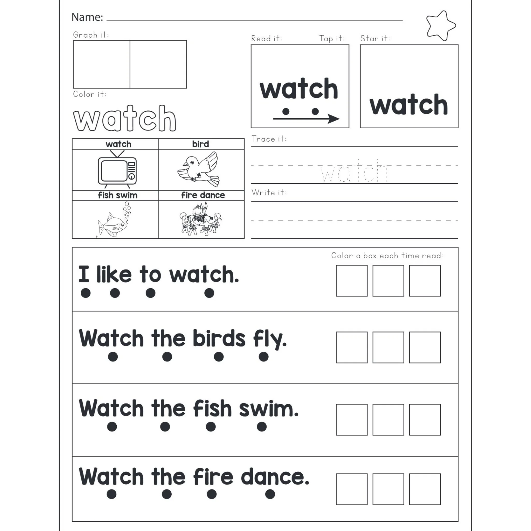 Science of Reading Sight Words Fluency Worksheets - Image 4