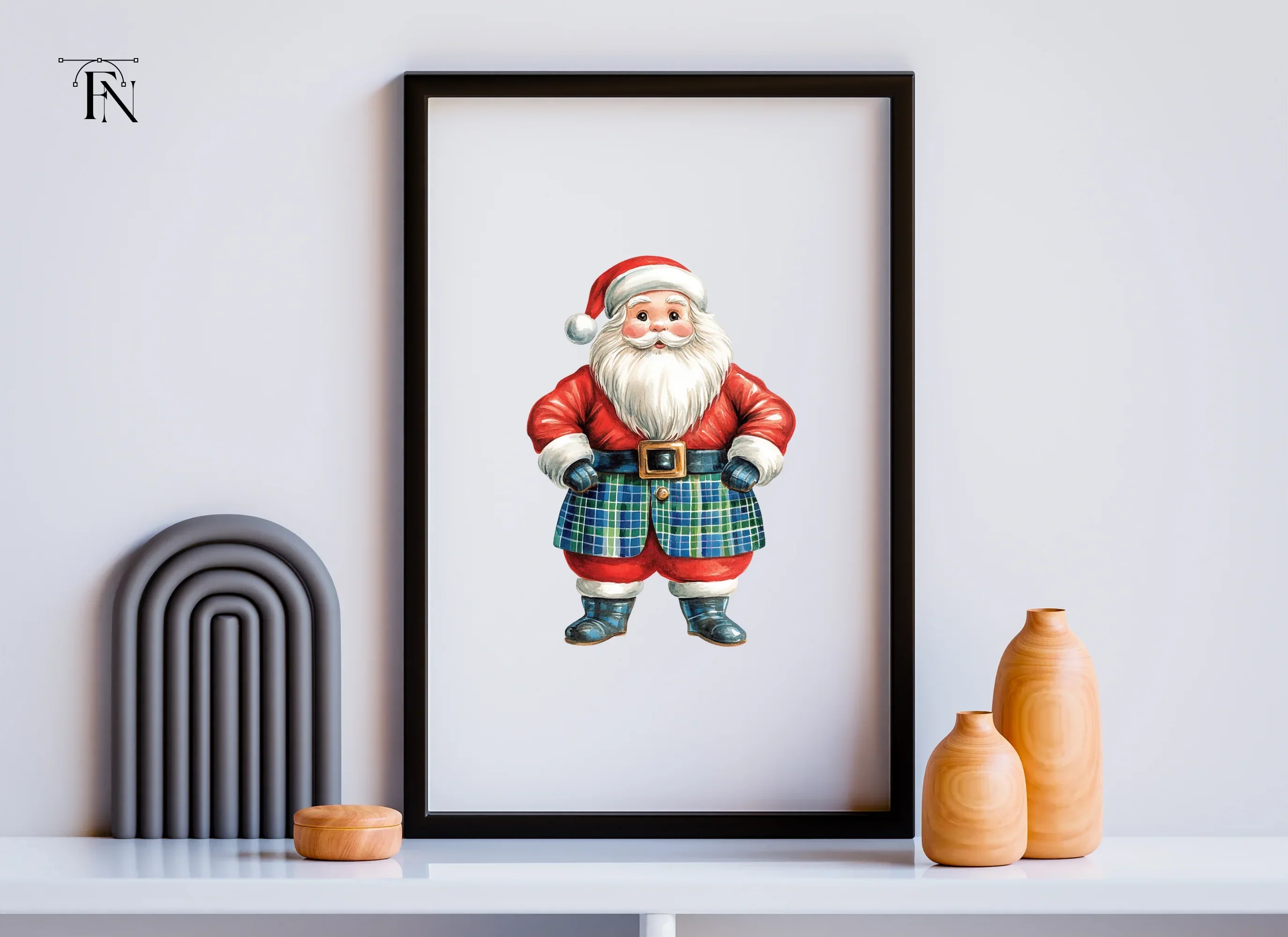 Scottish Santa Claus Clipart Bundle - Image 6
