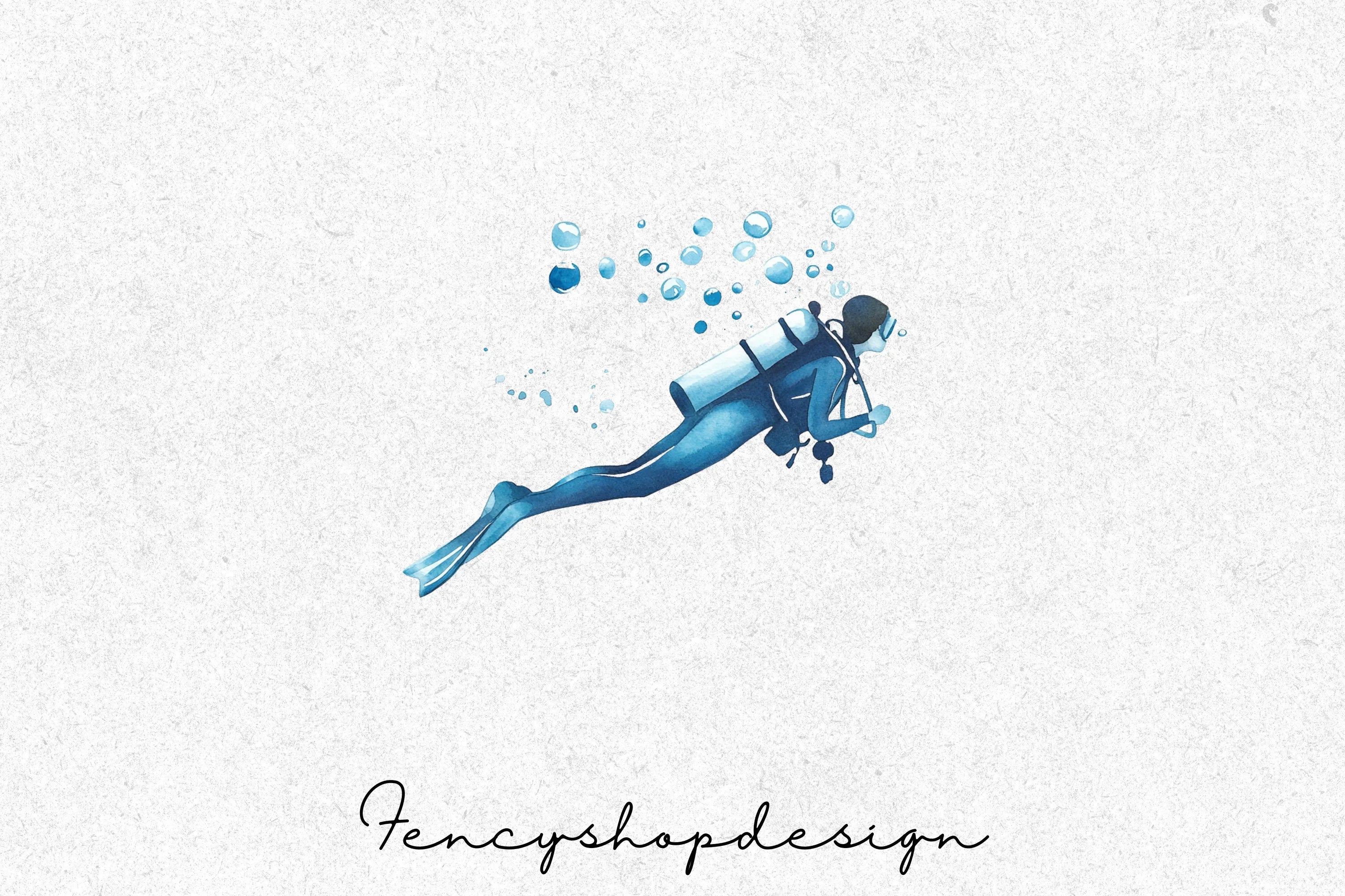 Scuba Diver Clipart Bundle - Image 7