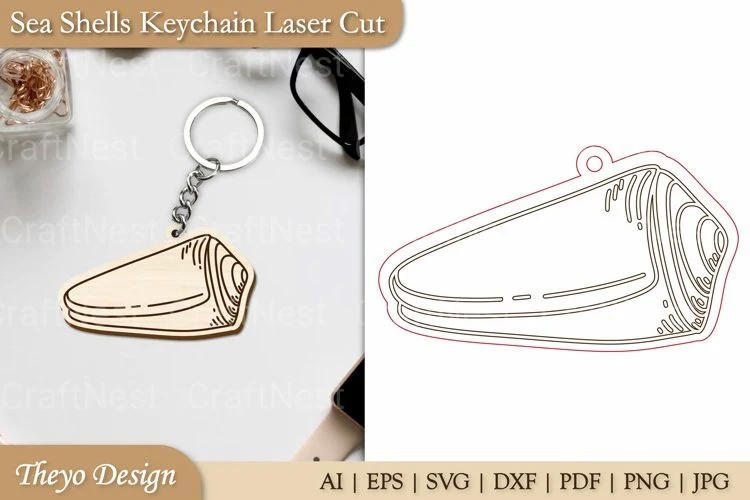Sea Shells Keychain SVG Bundle