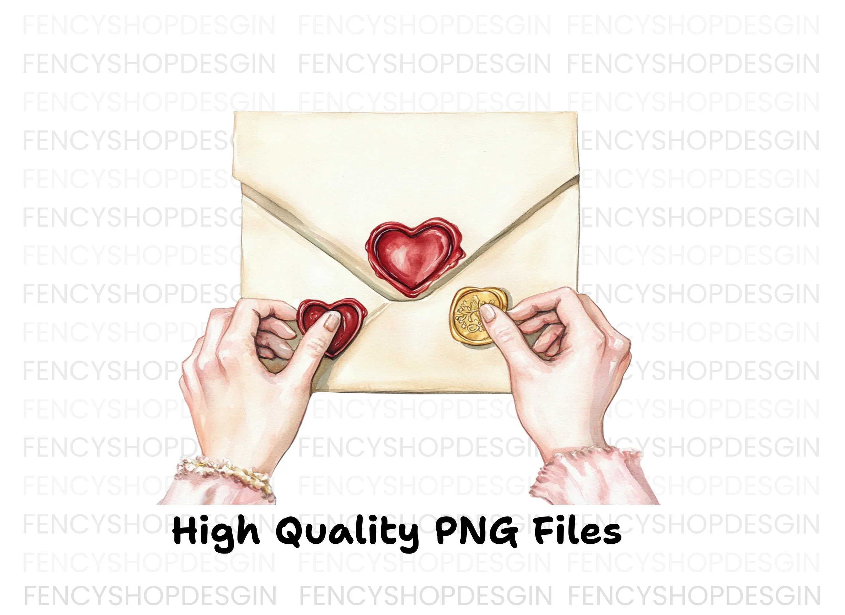 Sealing Love Letters Clipart Bundle - Image 3