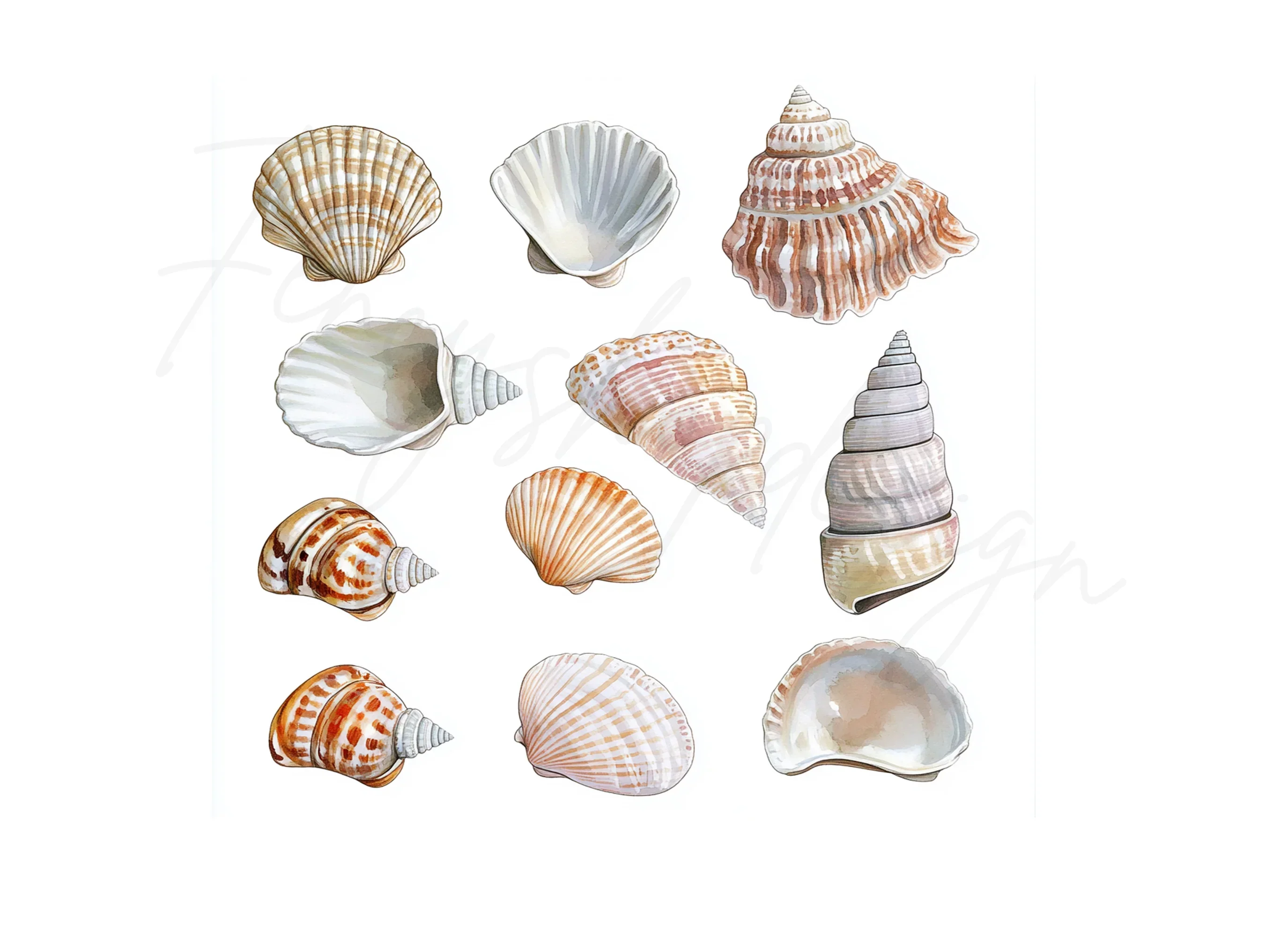 Seashells Clipart Bundle - Image 2