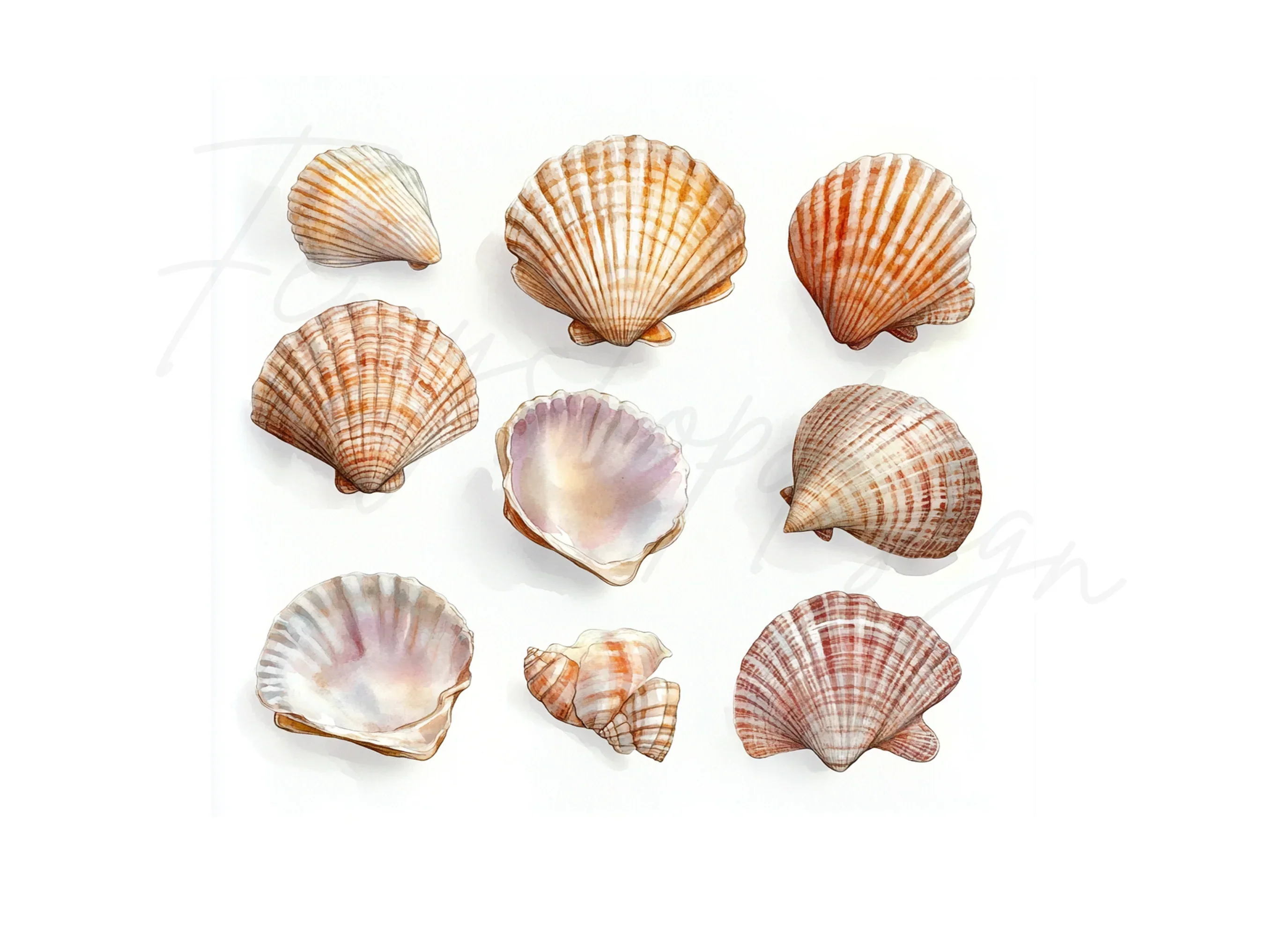 Seashells Clipart Bundle - Image 3