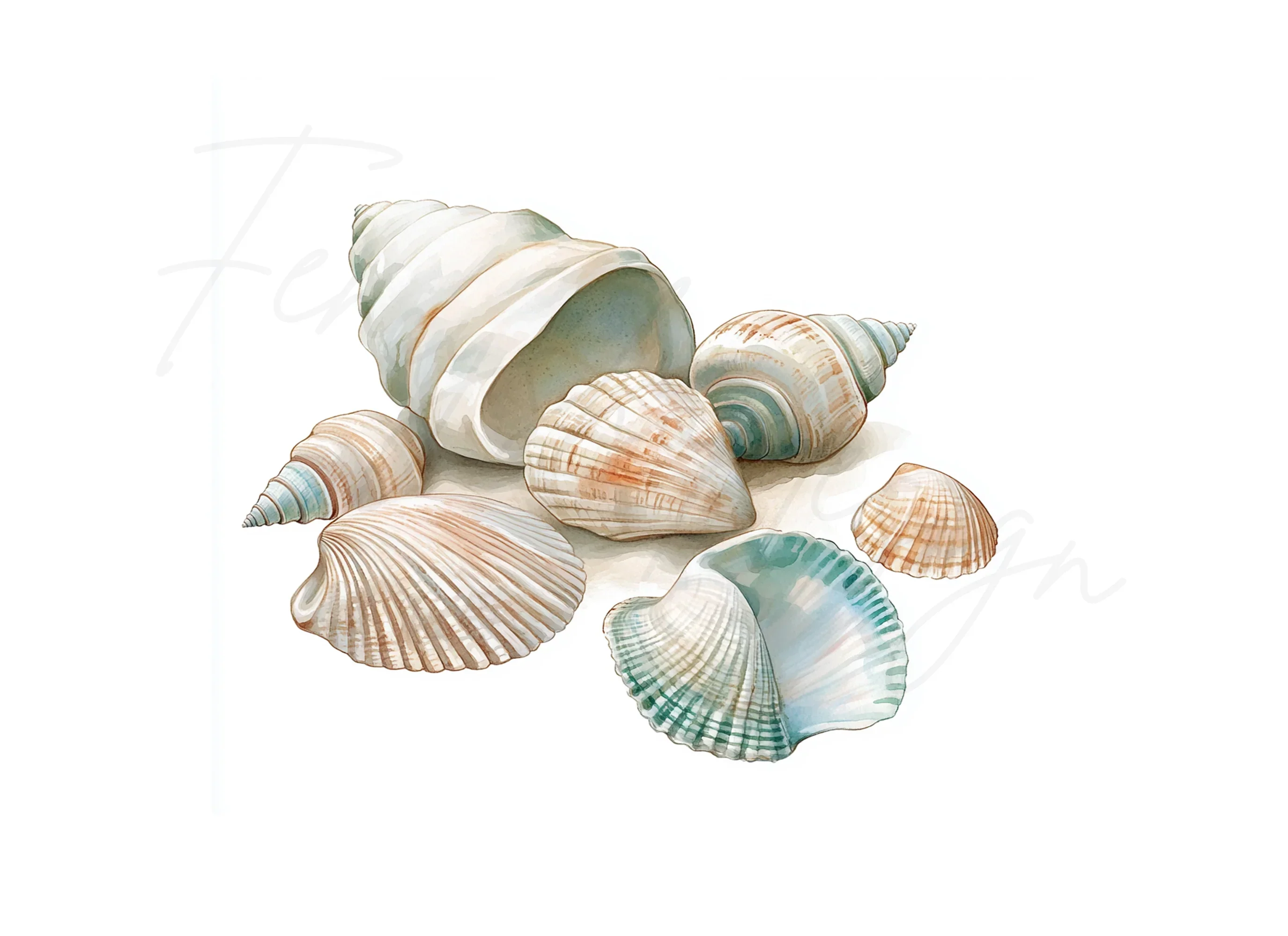 Seashells Clipart Bundle - Image 2