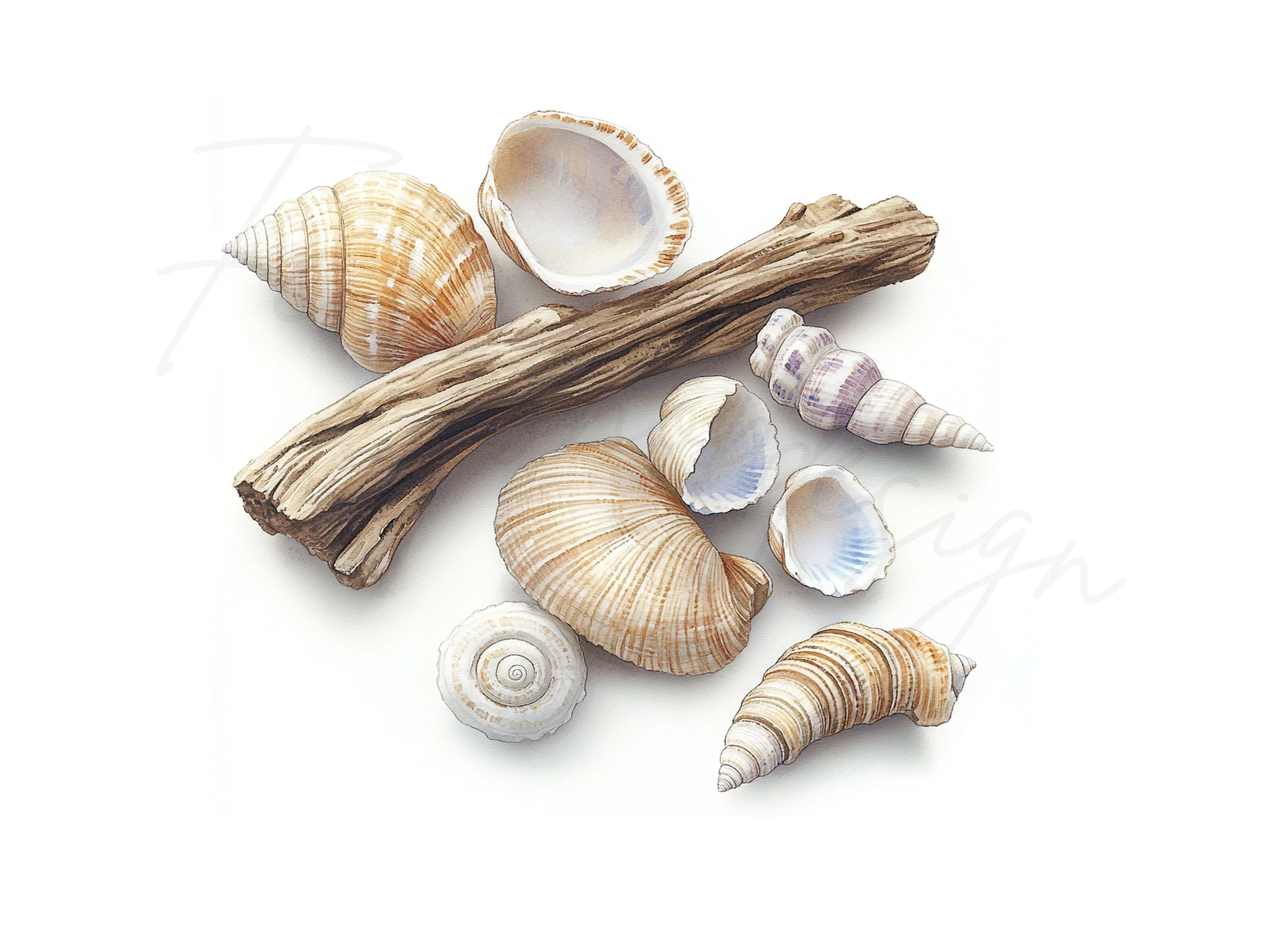 Seashells Starfish Clipart Bundle - Image 2