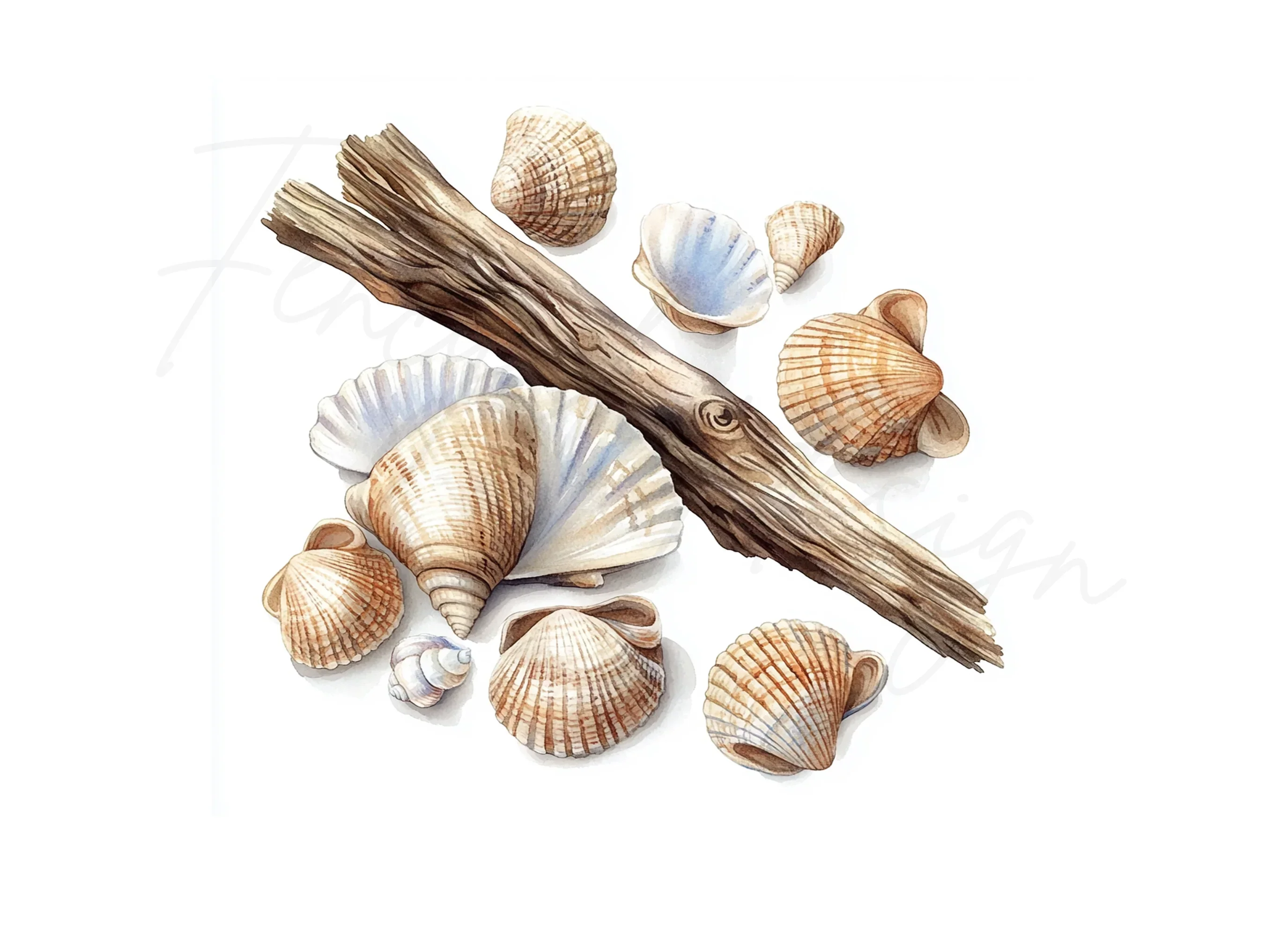 Seashells Starfish Clipart Bundle - Image 3