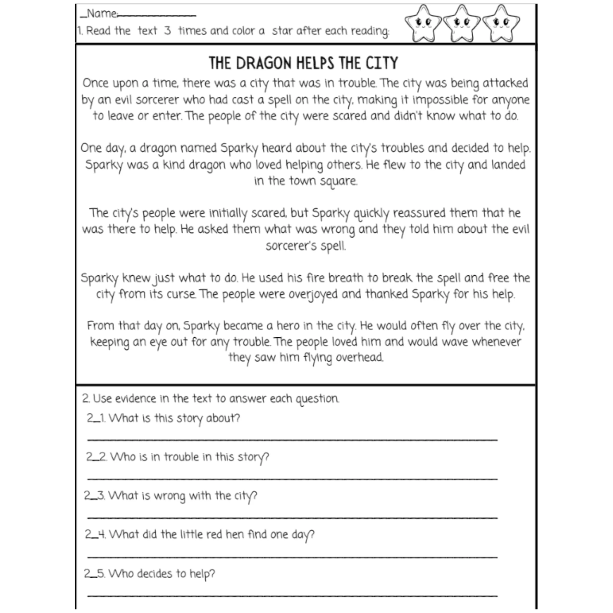 Second Grade Reading Comprehension Passages and Questions - Image 2