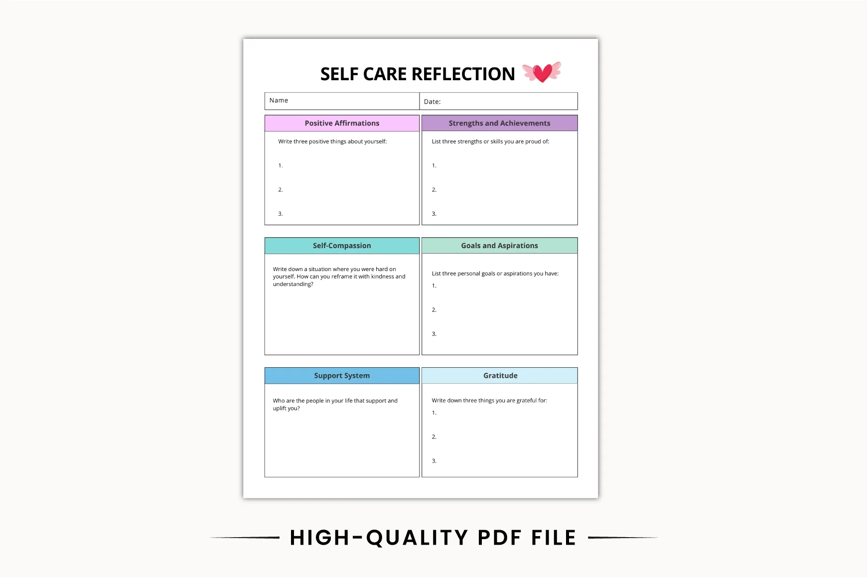 Self Care Reflection Workbook - Image 3