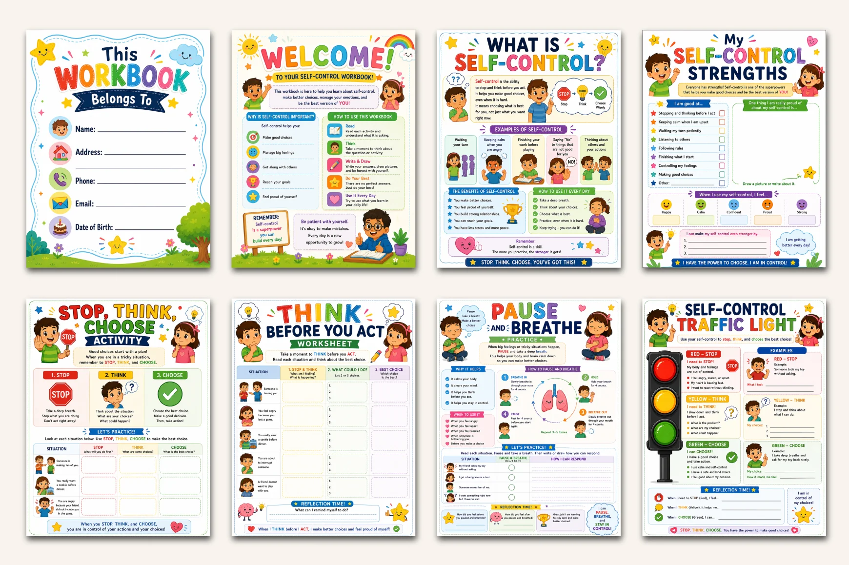 Self Control For Kids Workbook - Image 2