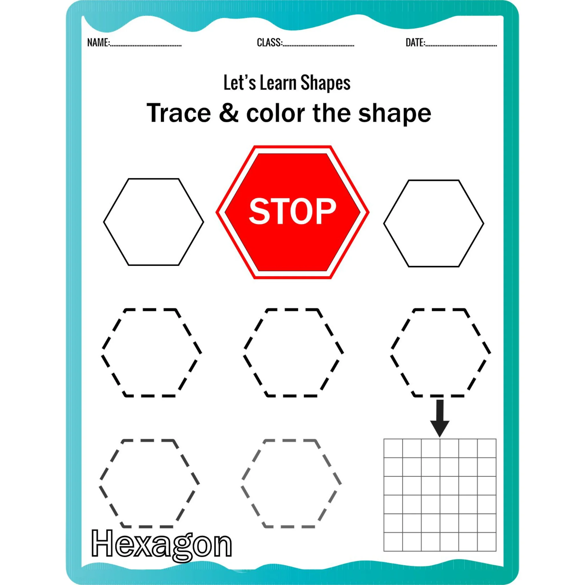 Shapes Activity Book Trace and Color - Image 2
