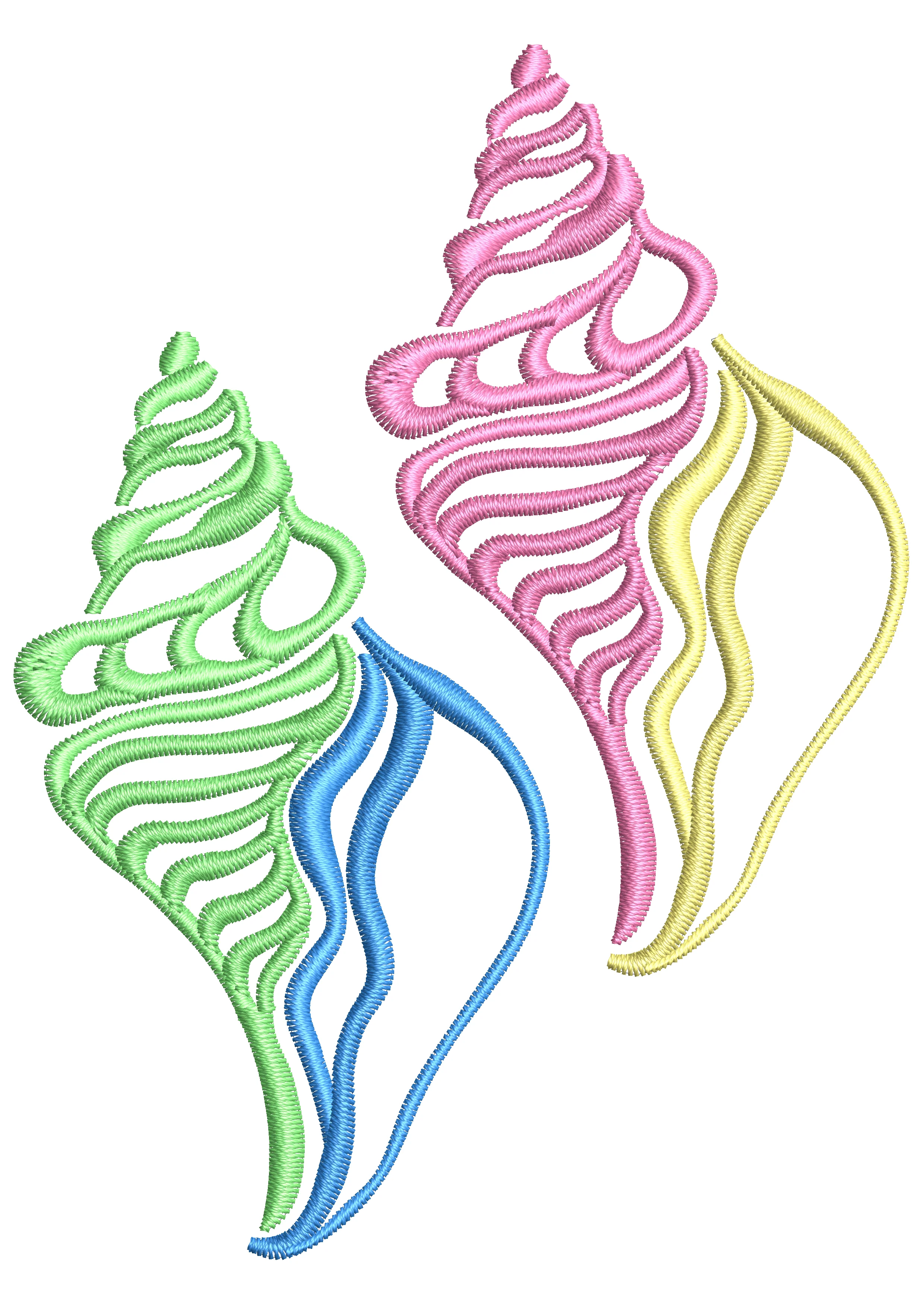 Shells Embroidery Design
