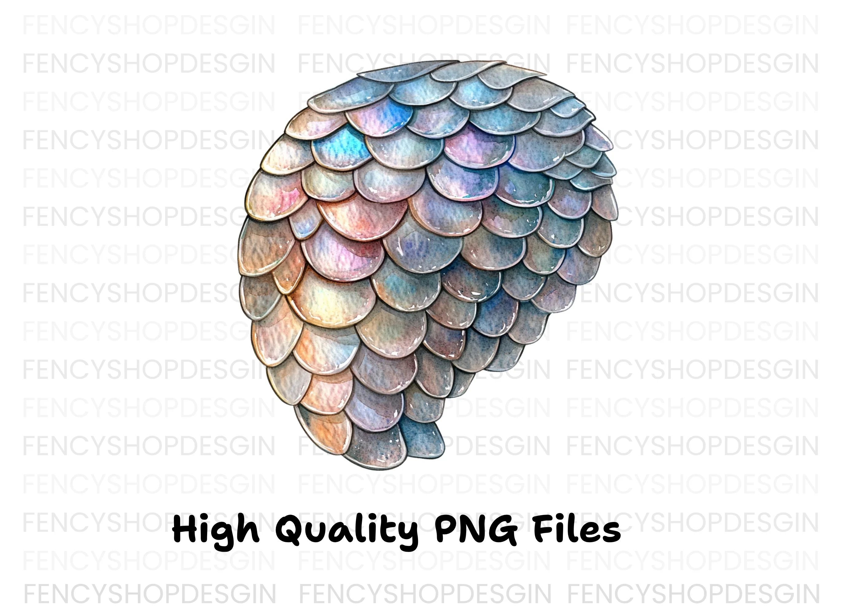 Shimmering Dragon Scale Textures Clipart Bundle - Image 3