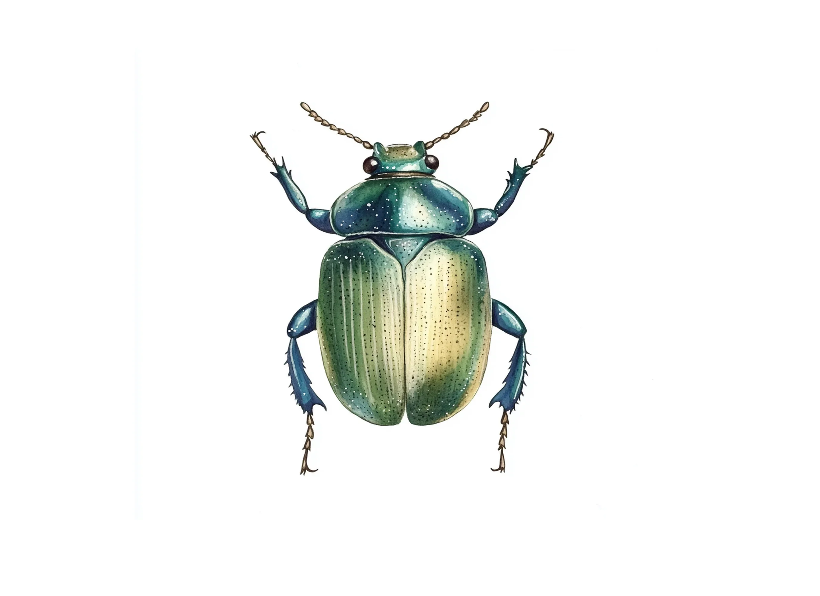 Shiny Green Beetle Clipart Bundle - Image 2