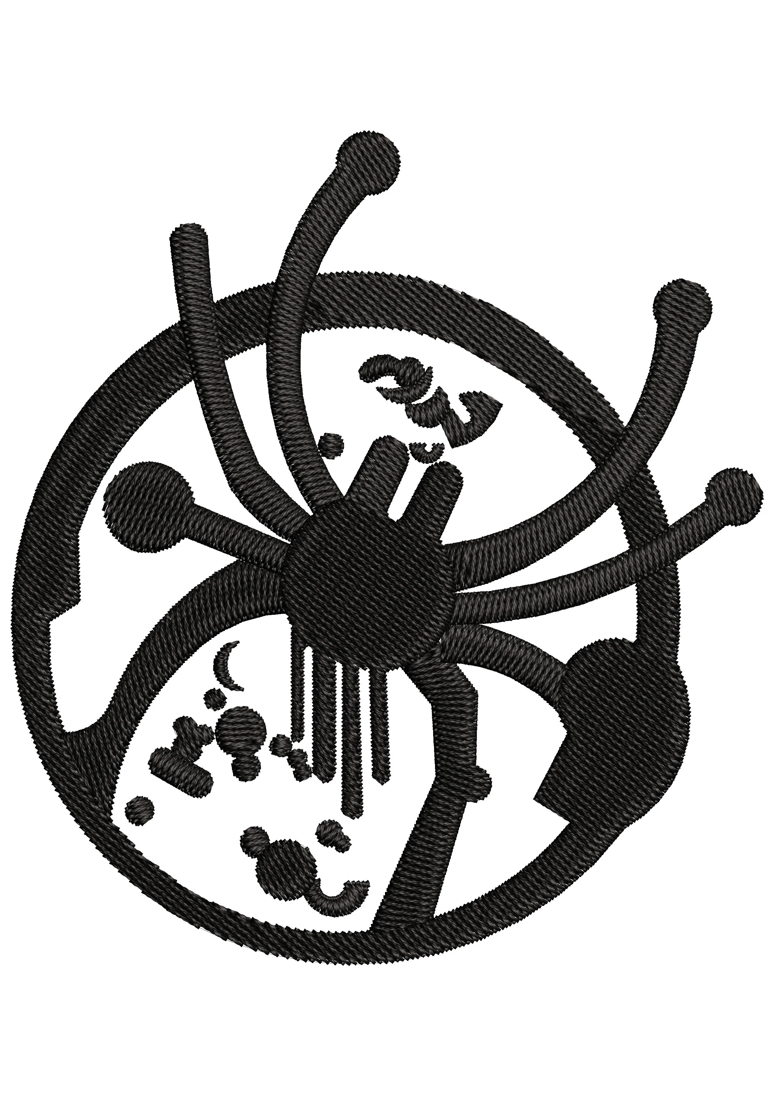Sign Spider Embroidery Design