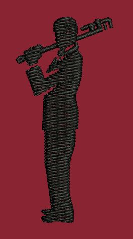 Silhouette of a Person Embroidery Design