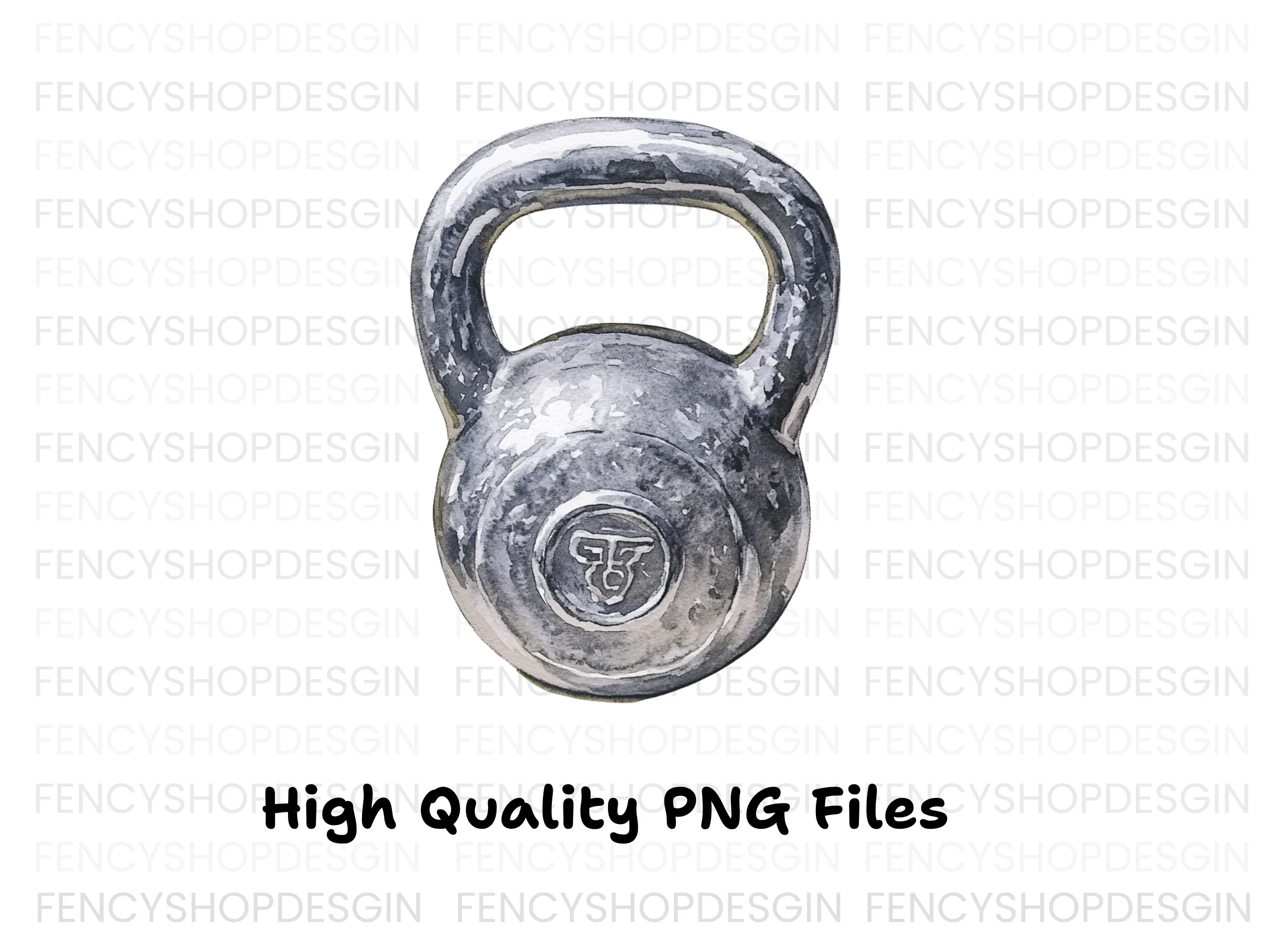 Single Kettlebell Illustration Clipart Bundle - Image 5