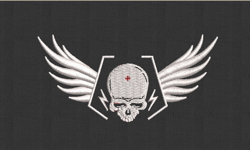 Skull Embroidery Design