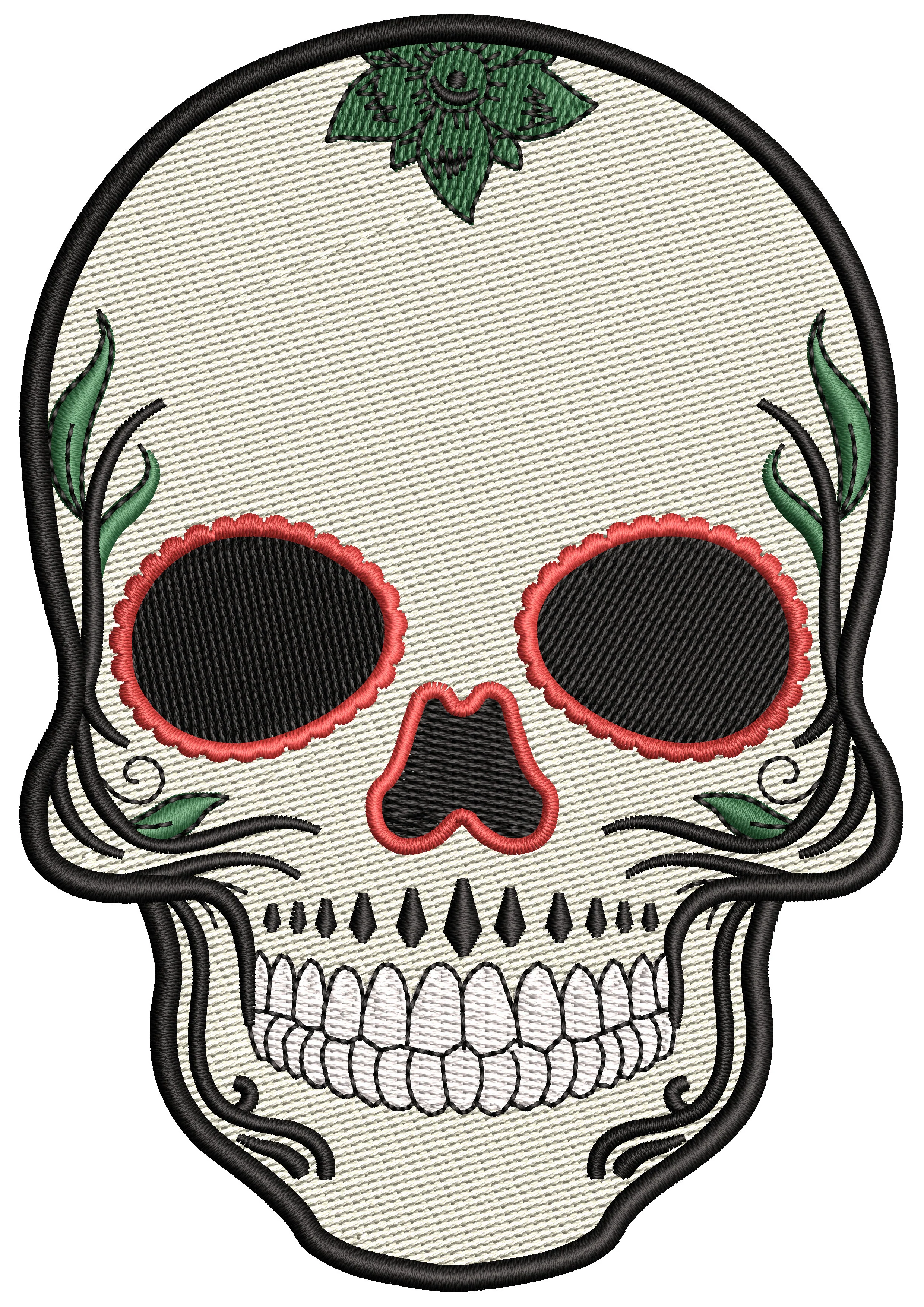 Skull Evil Death Embroidery Design