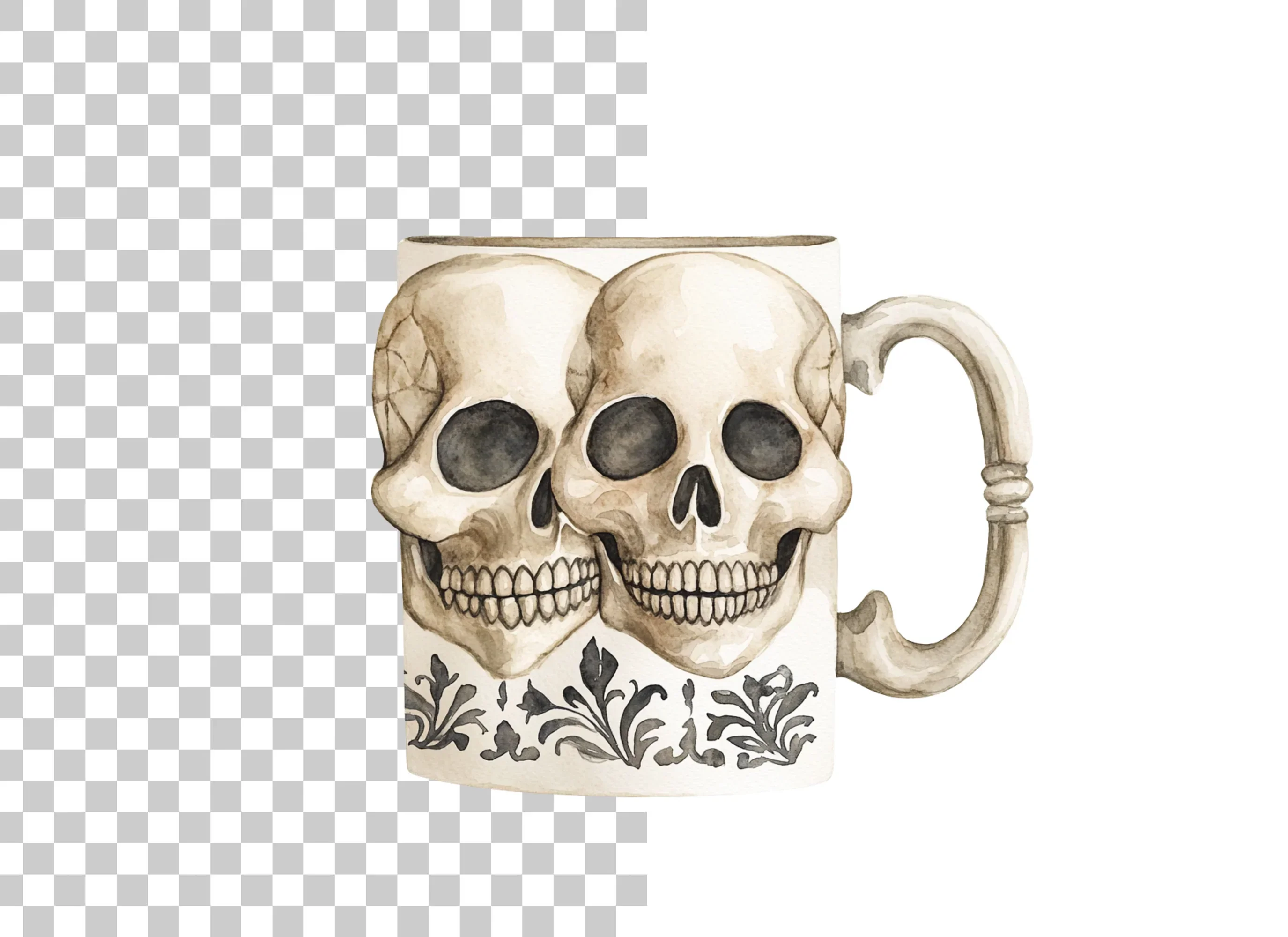 Skull Halloween Decor Clipart Bundle - Image 2