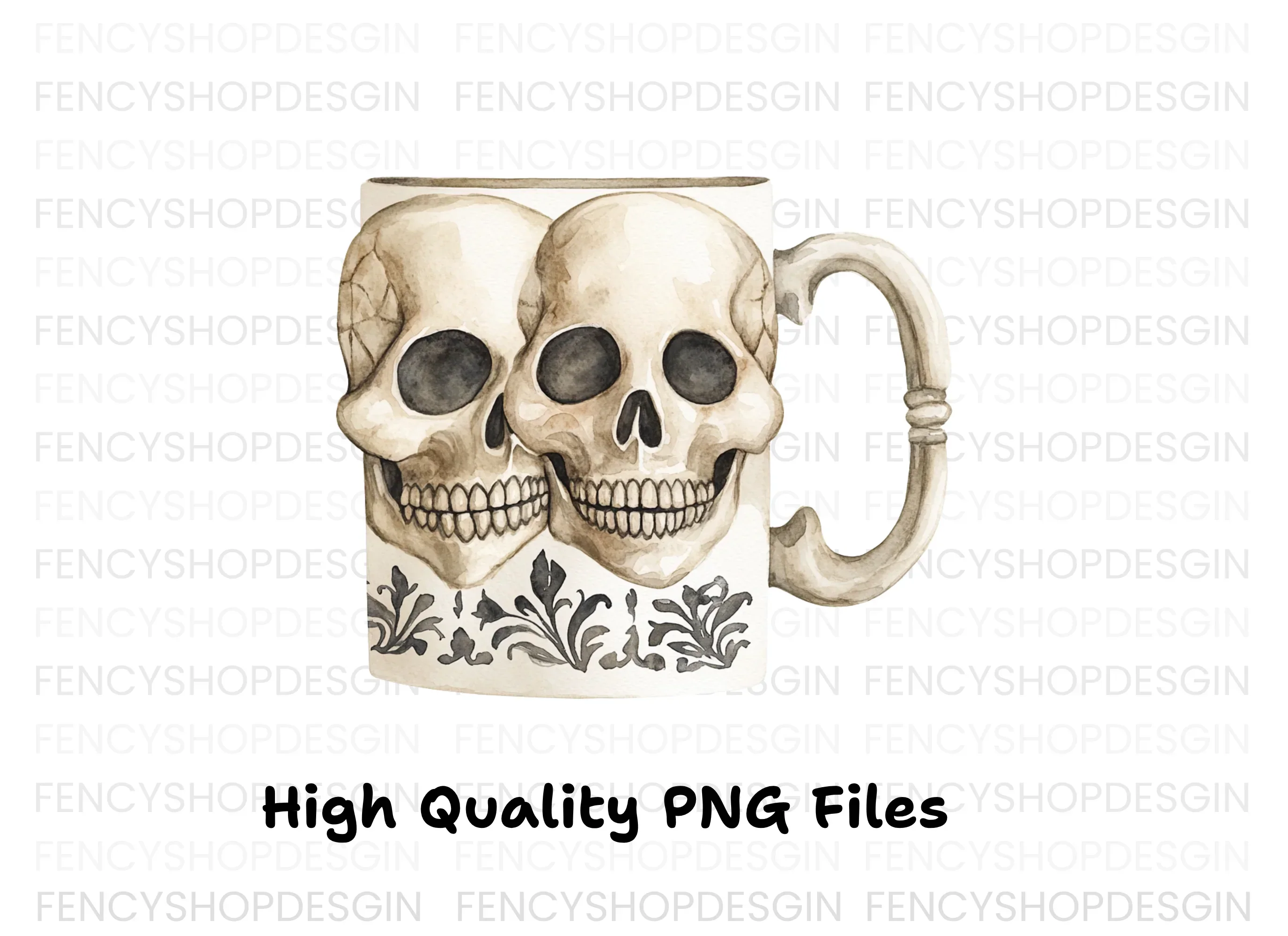 Skull Halloween Decor Clipart Bundle - Image 3