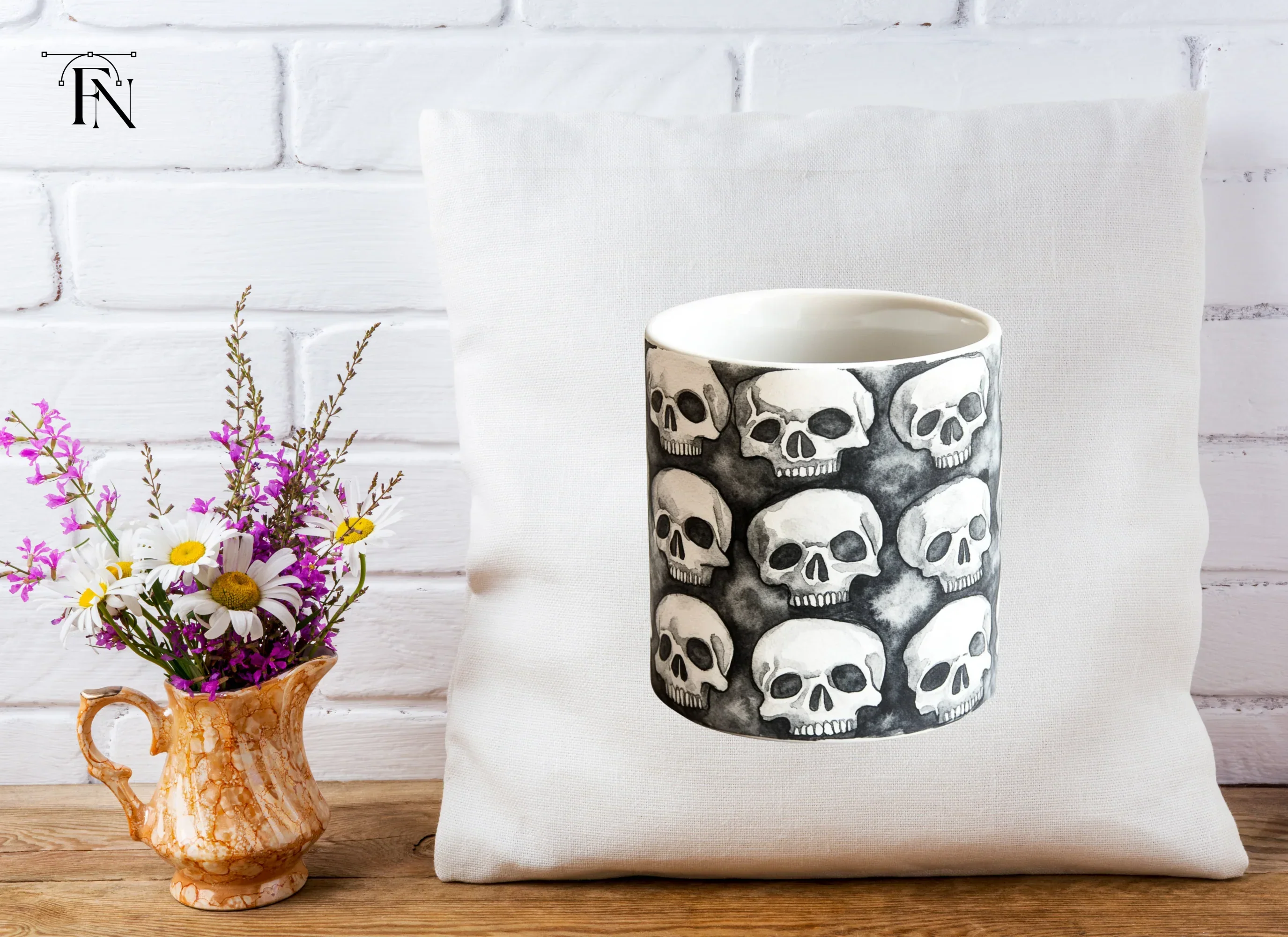 Skull Pattern Clipart Bundle - Image 5