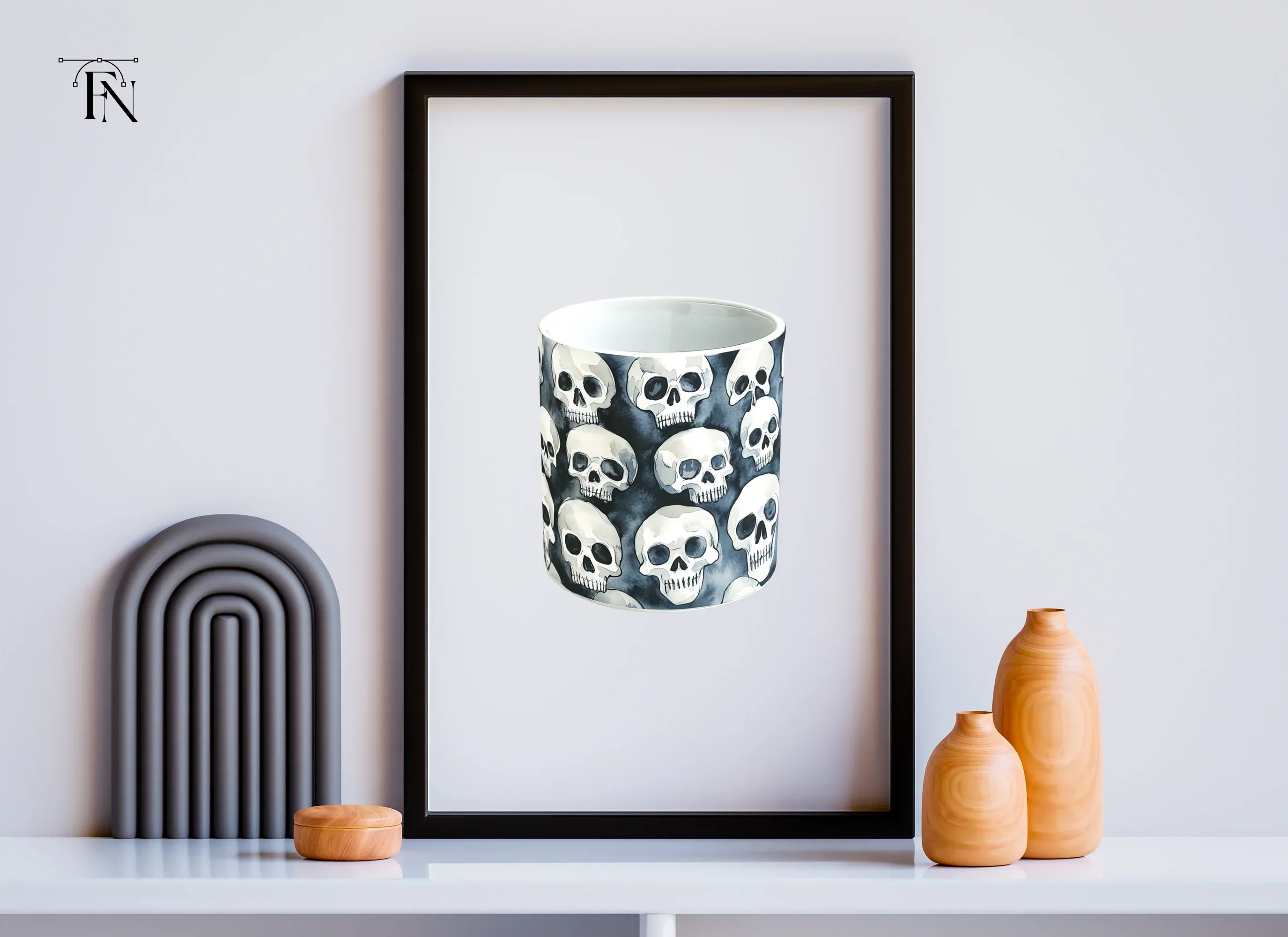 Skull Pattern Clipart Bundle - Image 6