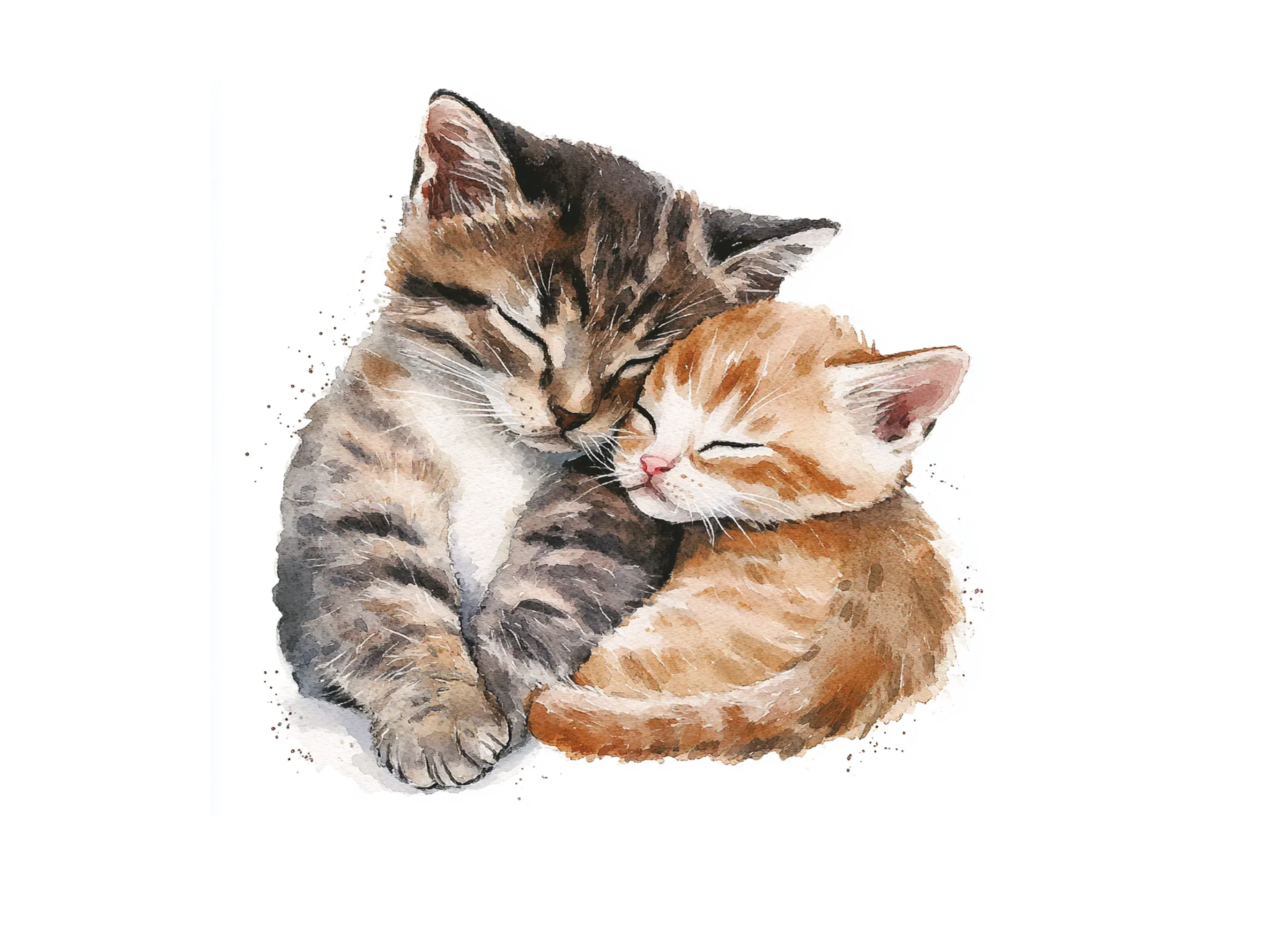 Sleeping Cats and Kittens Clipart Bundle - Image 3