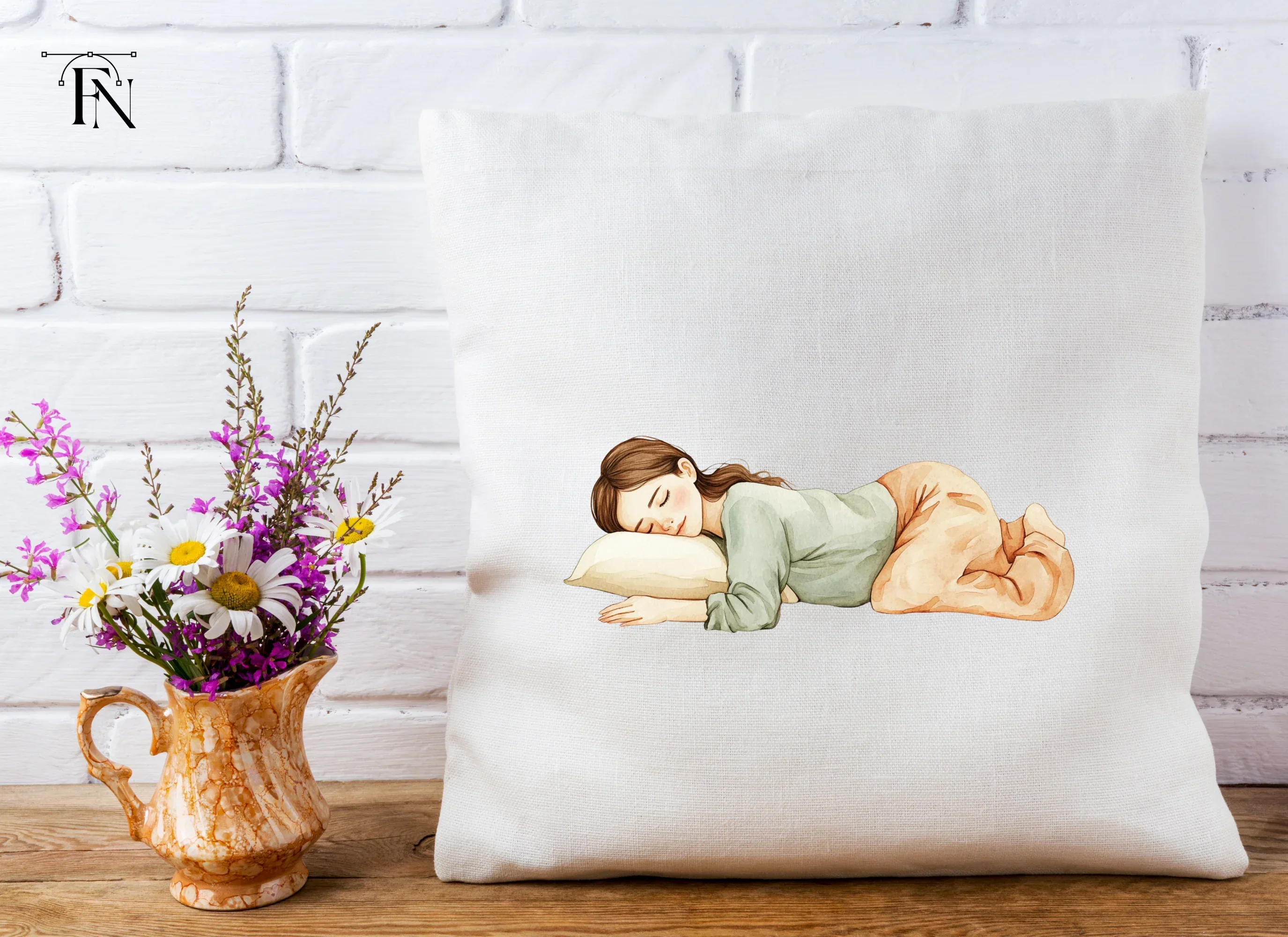 Sleeping Woman Clipart Bundle - Image 4