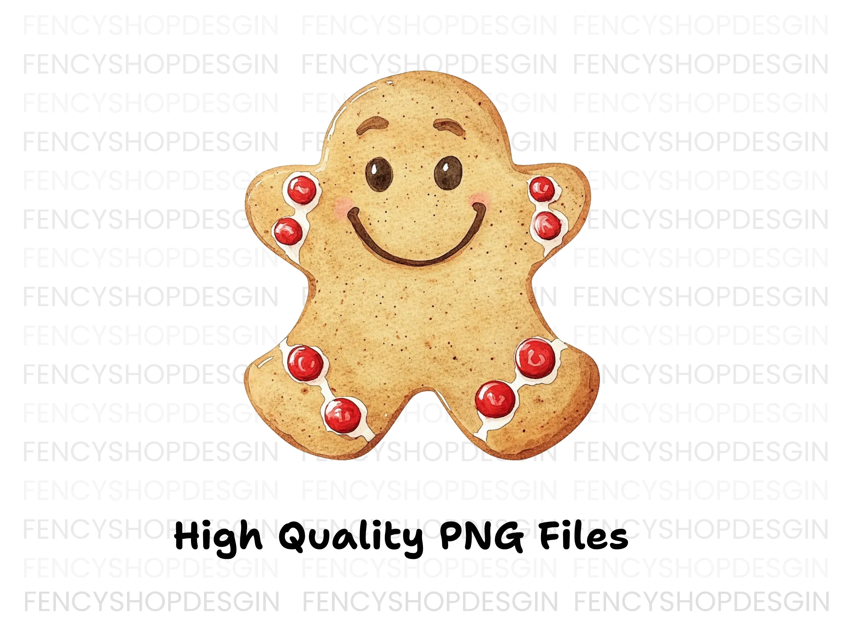 Smiling Gingerbread Man Clipart Bundle - Image 3