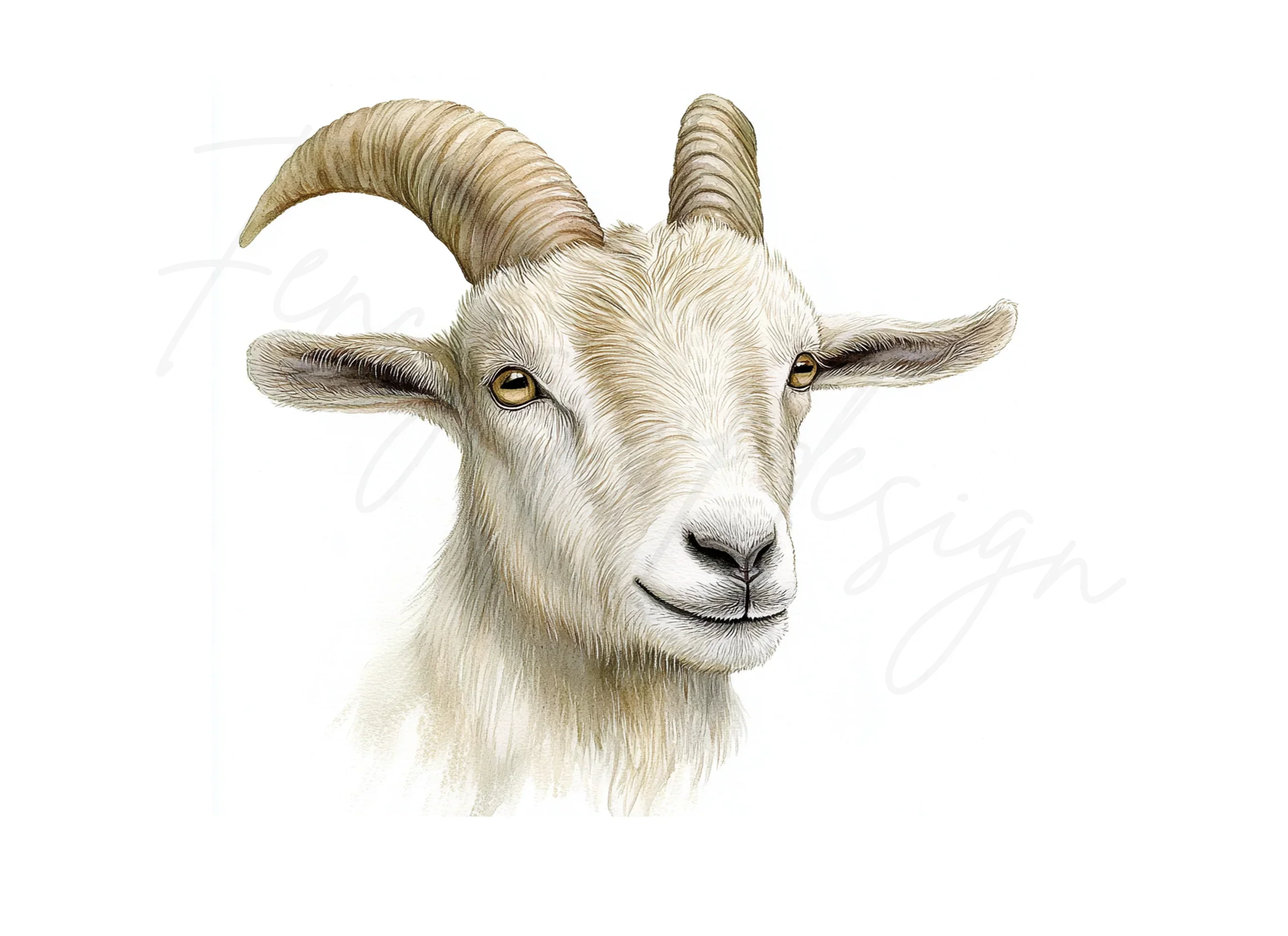 Smiling Goats Clipart Bundle - Image 2