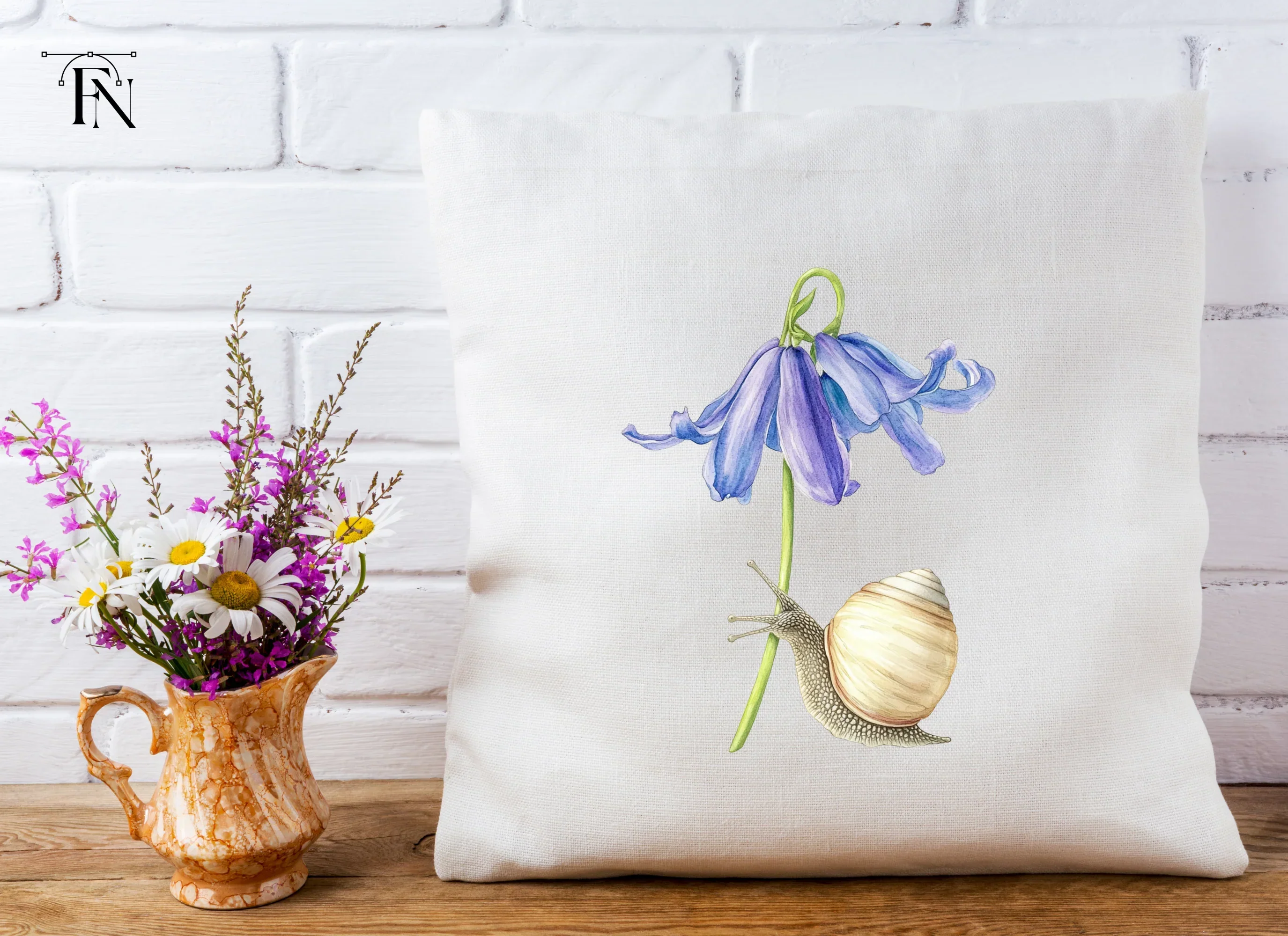Snail and Bluebell Flower Clipart Bundle - Image 4