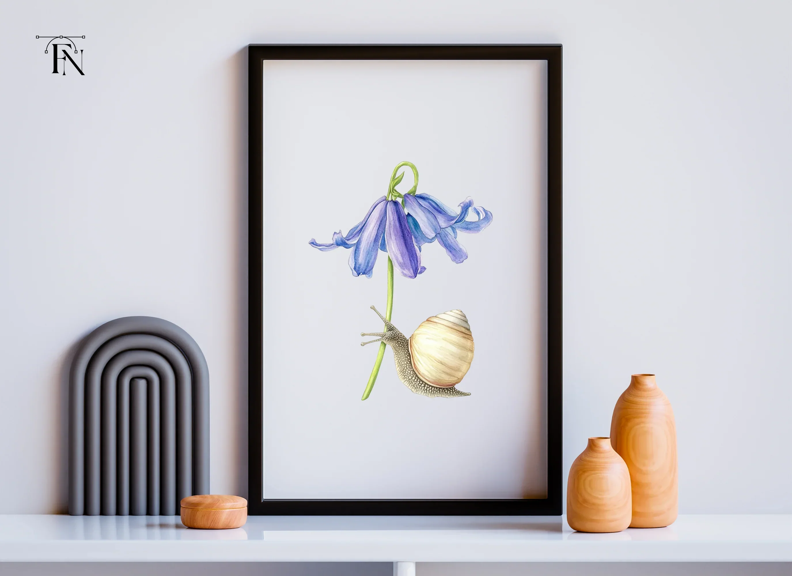 Snail and Bluebell Flower Clipart Bundle - Image 5