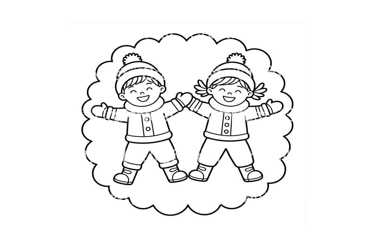 Snow Angels Winter Fun Coloring Books - Image 3