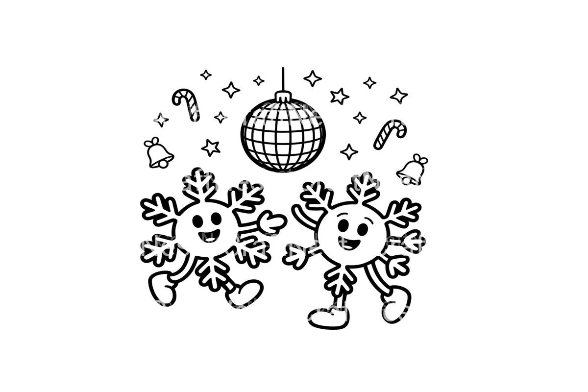Snowflake Disco Party Fun Coloring Books - Image 2
