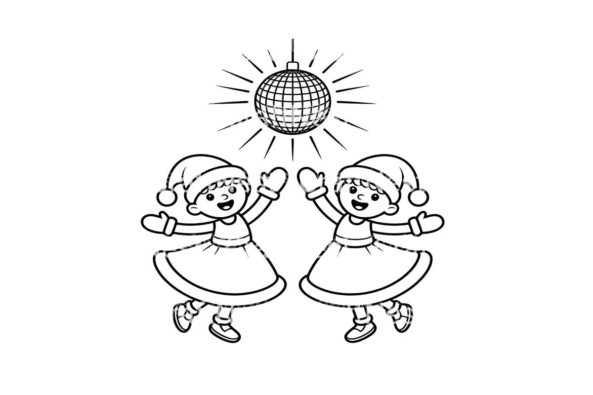 Snowflake Disco Party Fun Coloring Books - Image 4