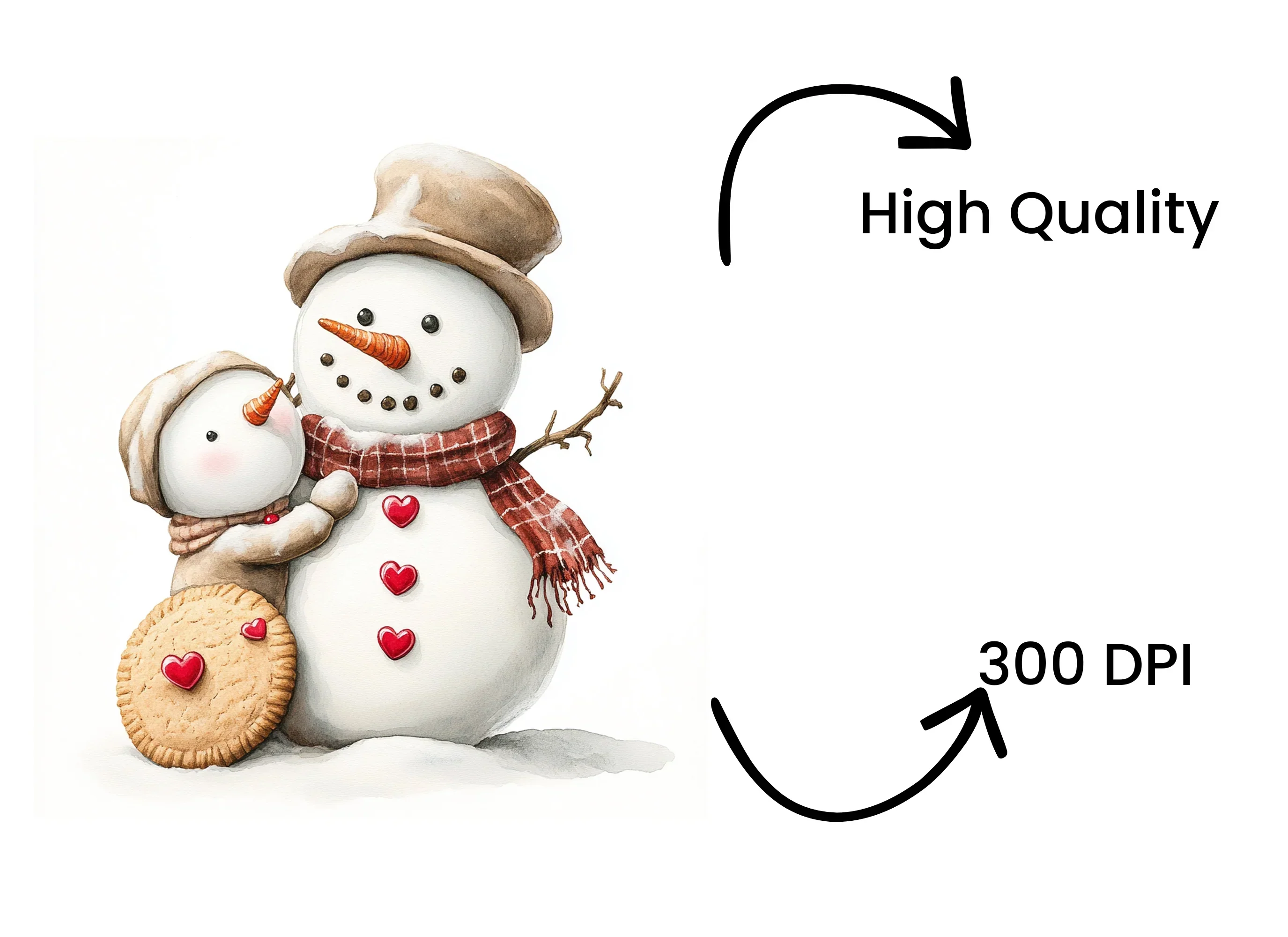 Snowman Couple Winter Holiday Clipart Bundle - Image 4