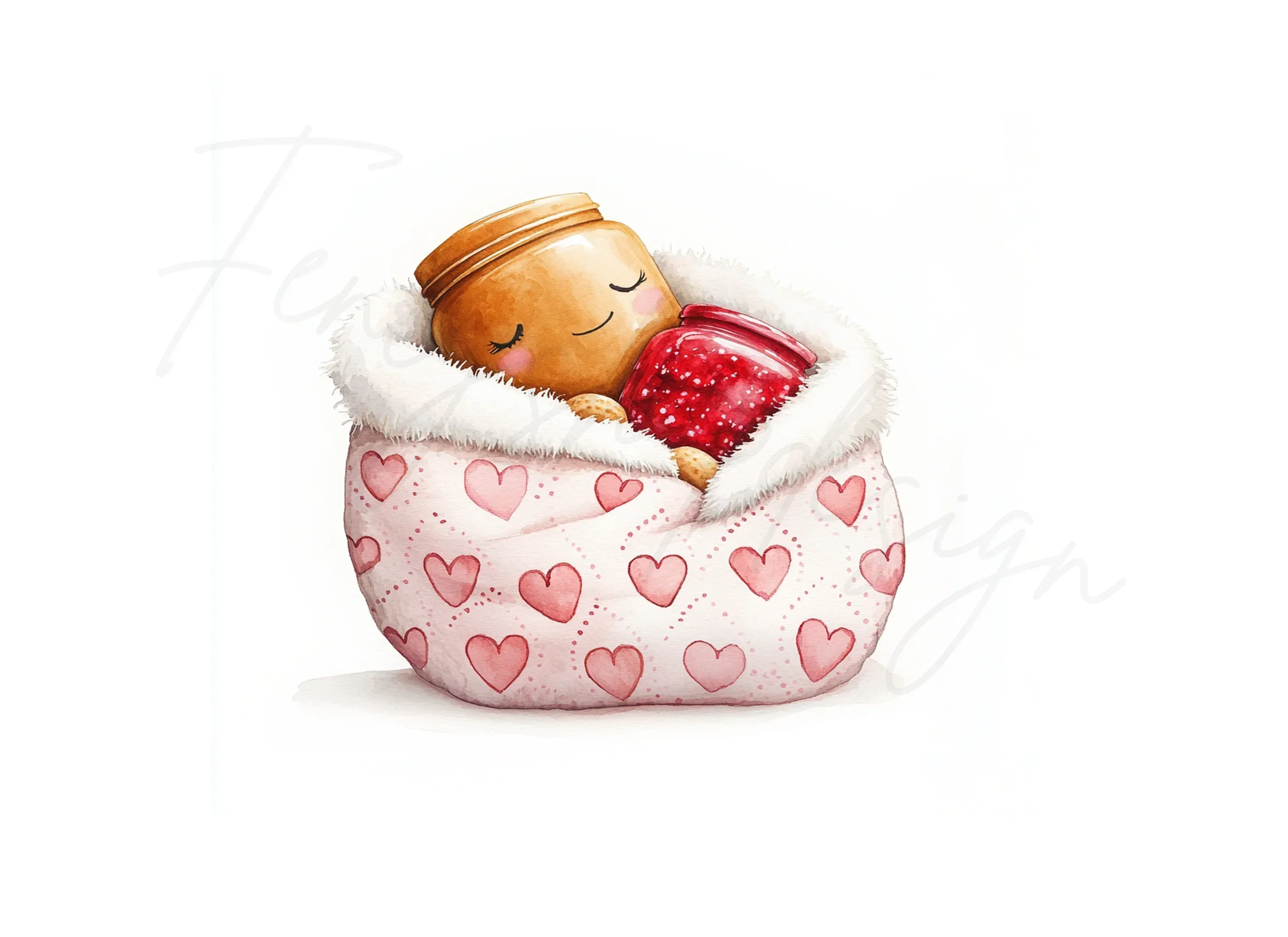 Snuggly Peanut Butter Jelly Clipart Bundle - Image 2