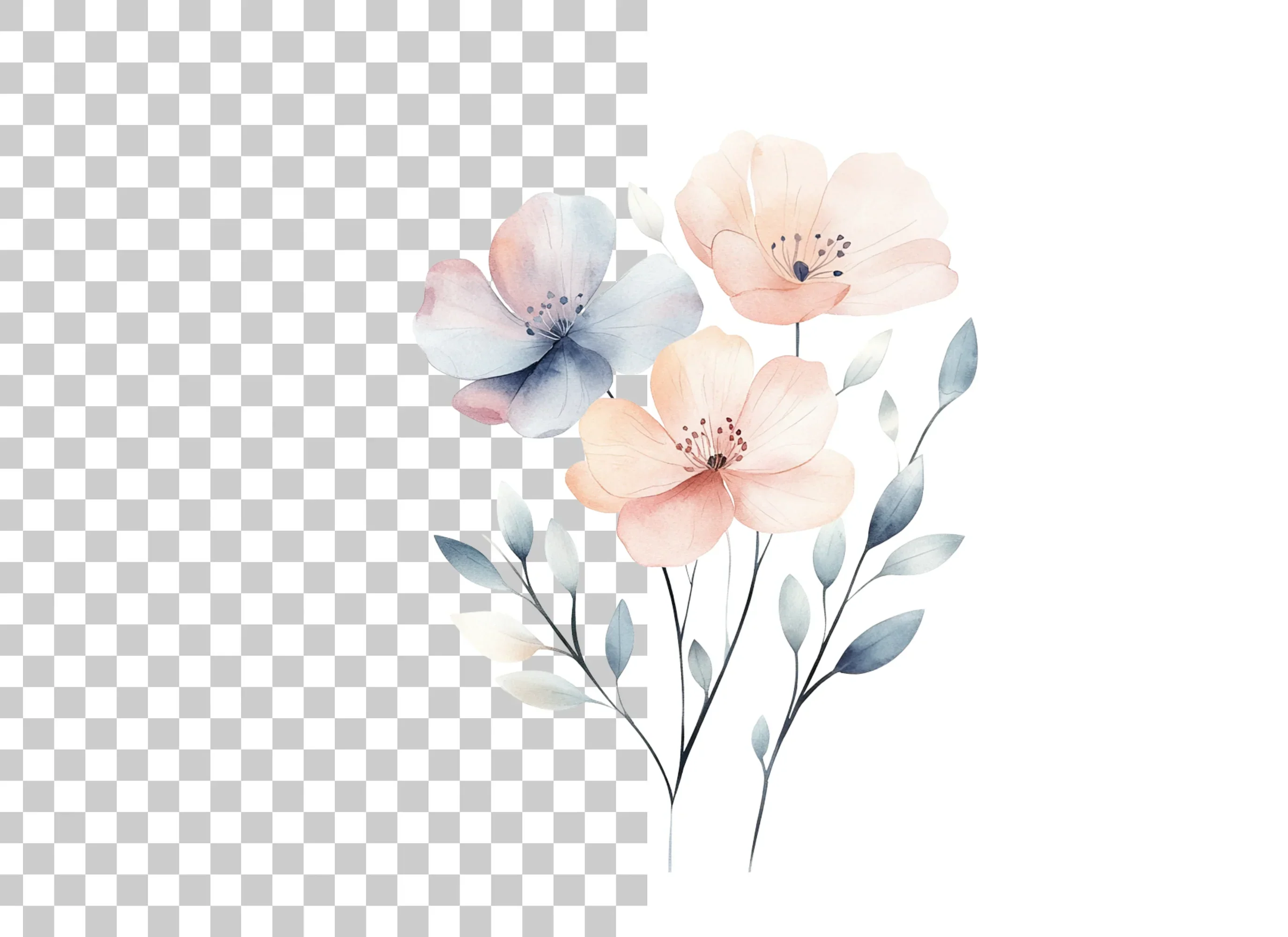 Soft Floral Clipart Bundle - Image 2
