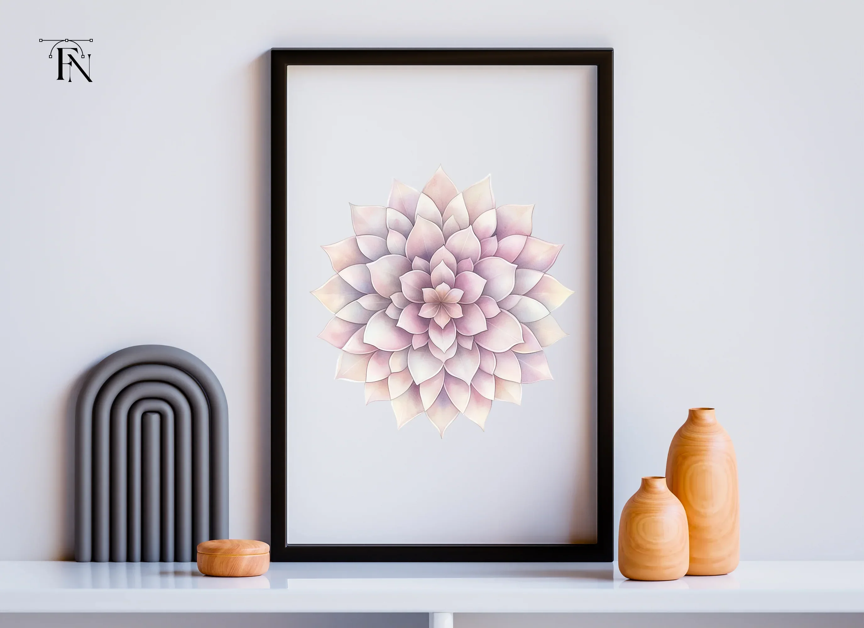 Soft Pastel Dahlia Flower Clipart Bundle - Image 6