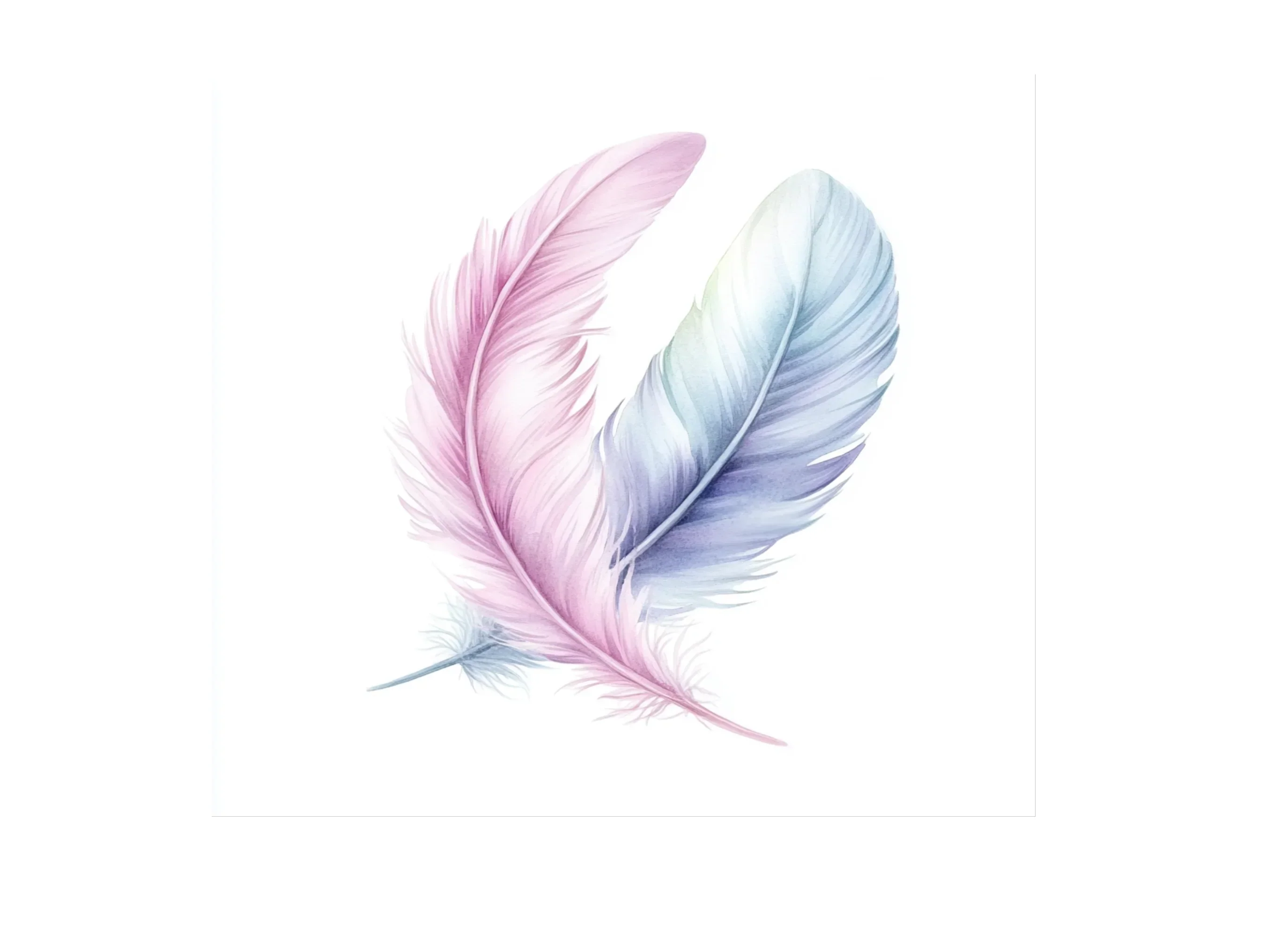 Soft Pastel Feathers Clipart Bundle - Image 2