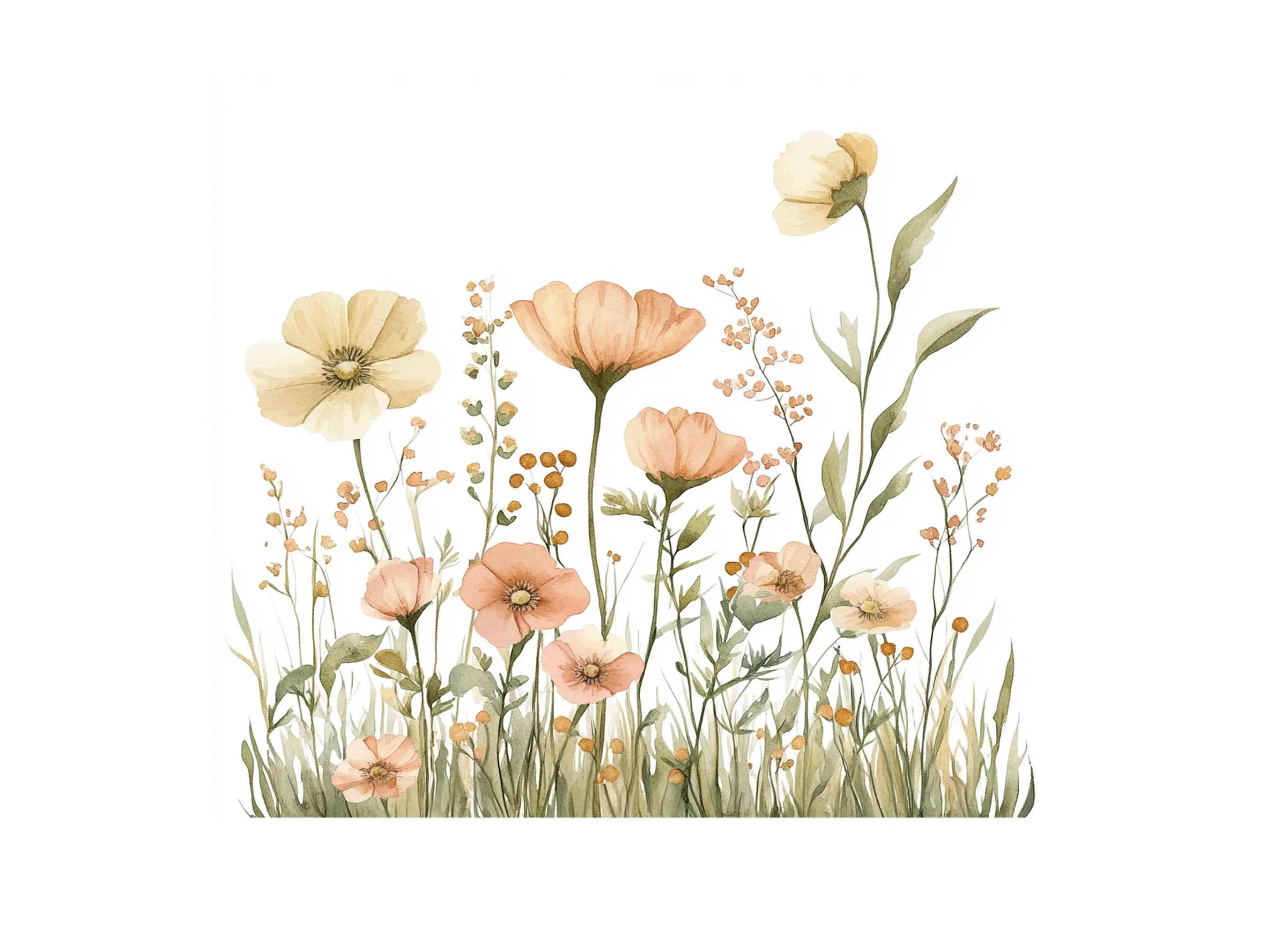 Soft Pastel Floral Clipart Bundle - Image 3